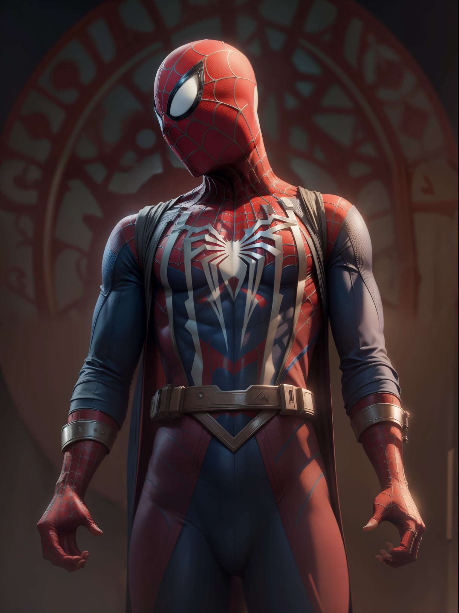 Spiderman, wearing a muslim topee, muslim spiderman, islamic, ramadan picture, octane rendered, 4K resolution