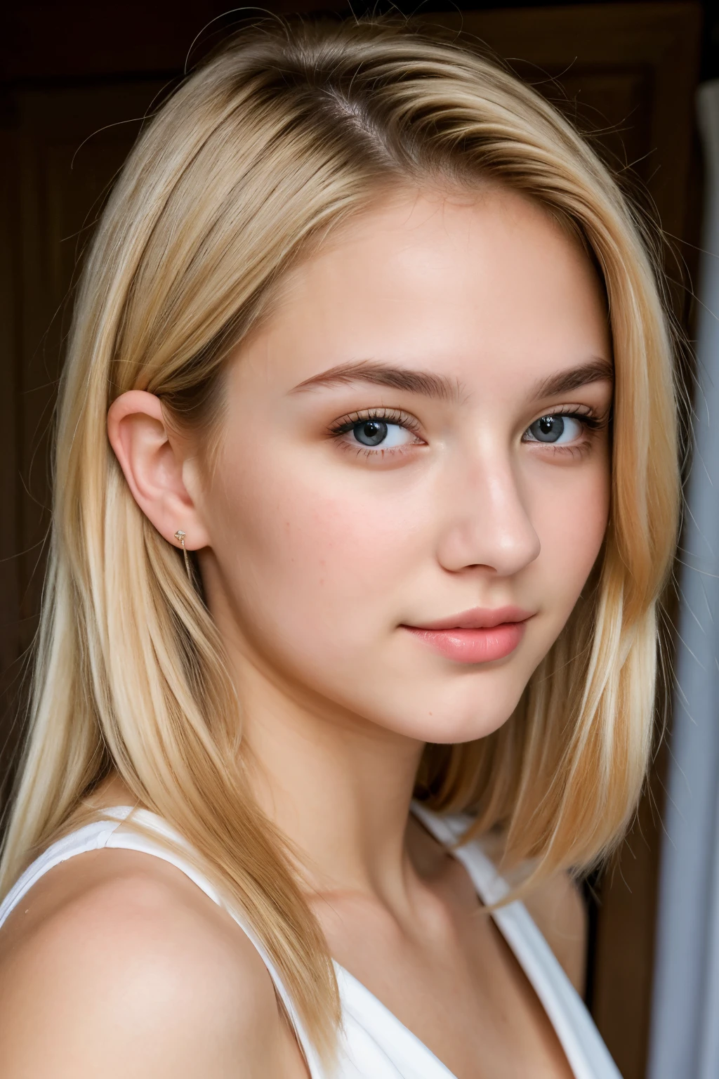 ((best quality)), ((masterpiece)), (detailed), perfect face, blonde, standing, femdom, 20 years old, detailed face, blushed,  healthy skin, dominant clothes