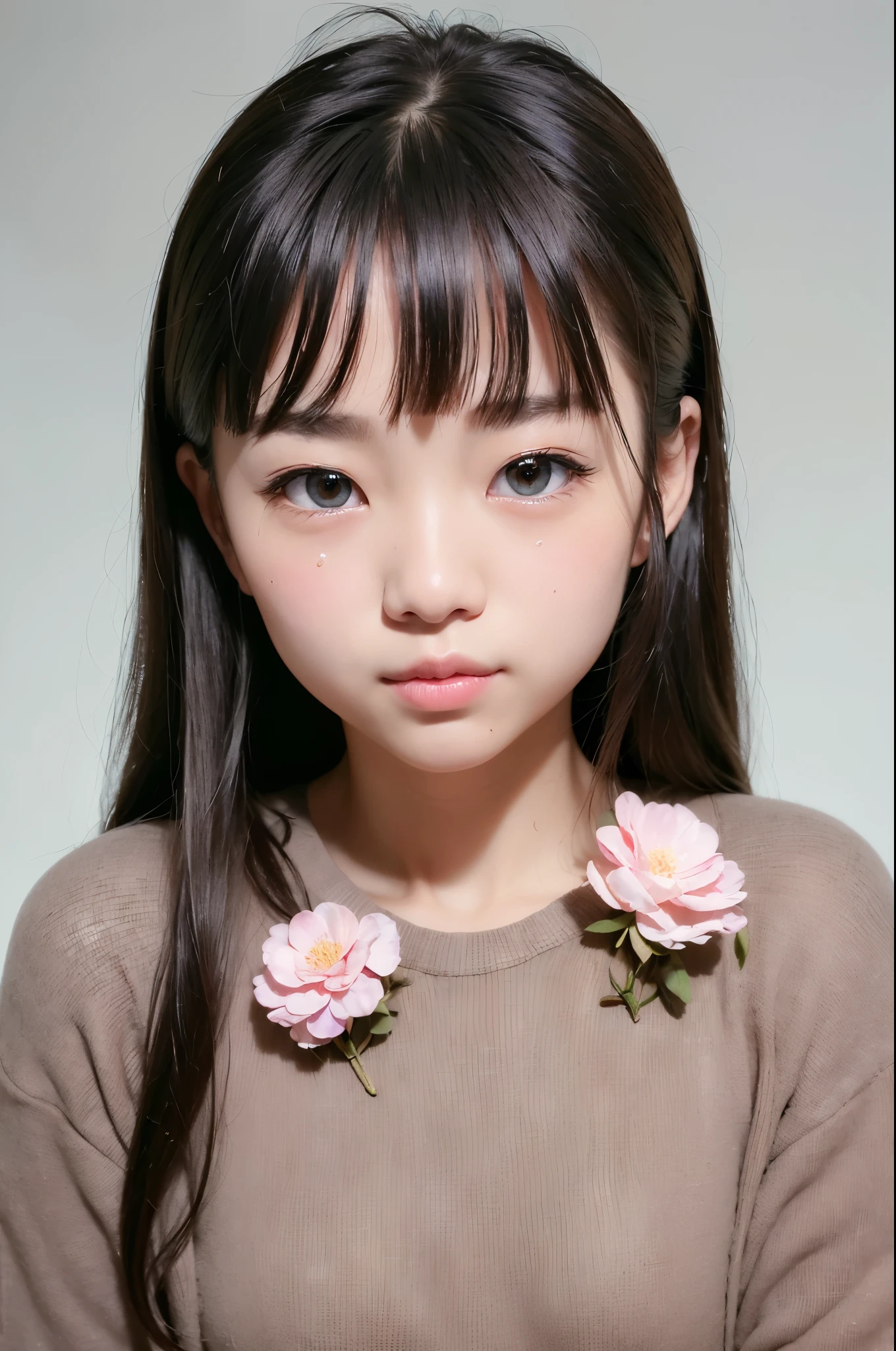(realisitic、Photorealsitic:1.37)、(8k、RAW、top-quality、masterpiece:1.2)、cute little、ultra-detailliert、Heart-shaped pupil、physically-based renderingt、超A high resolution、Kodak Vision Color、Captured with an Arricam LT camera、bokeh dof、foco nítido、
If you look at the viewer、Photorealsitic、realisitic、独奏、Photorealsitic、top-quality、extra detailed face、extremely detailed eye and face、beatiful detailed eyes、absurderes、incredibly absurderes、haunting smile、hair messy、Floating hair、、