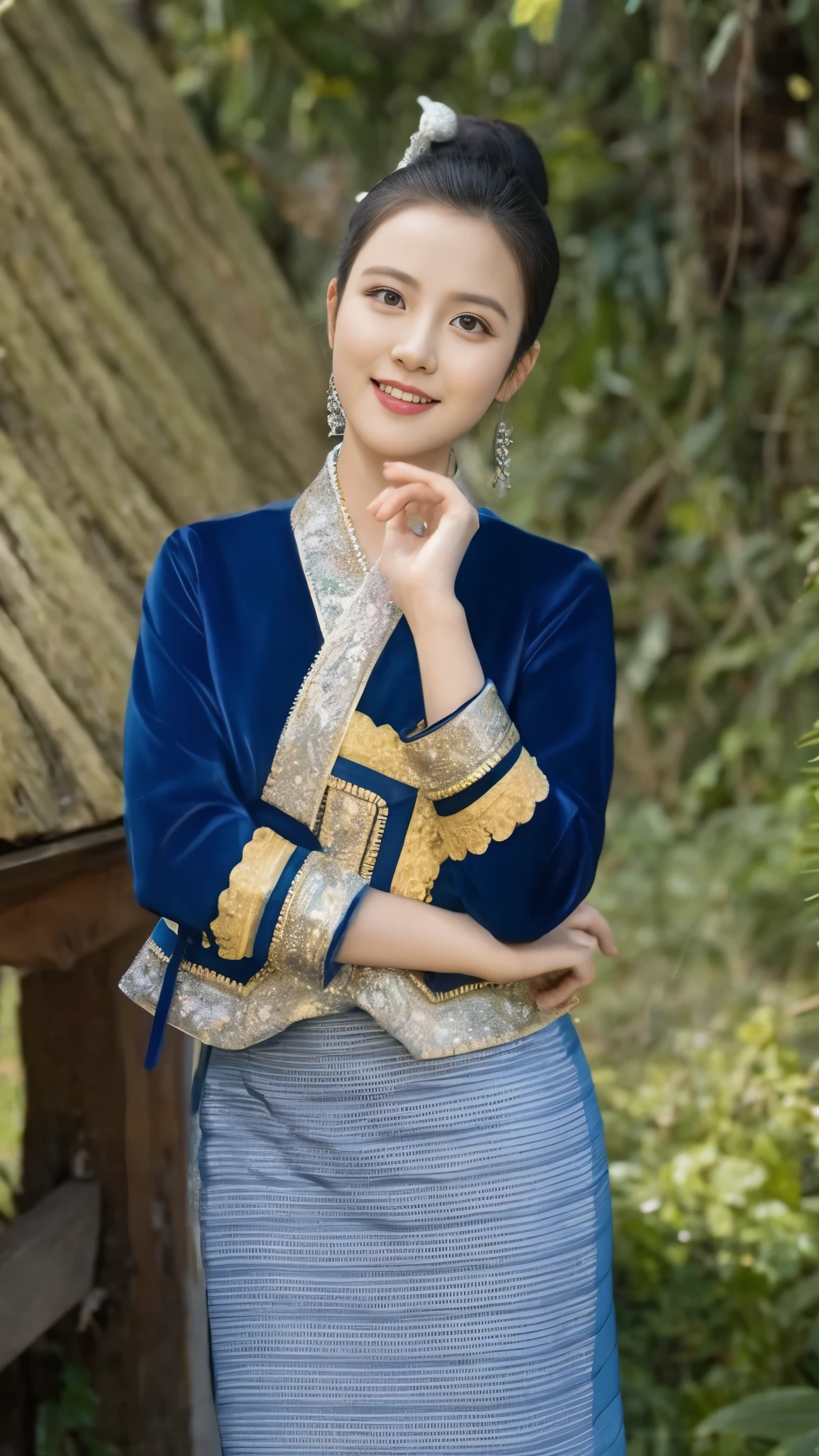 Tai Khun girl with traditional dress 