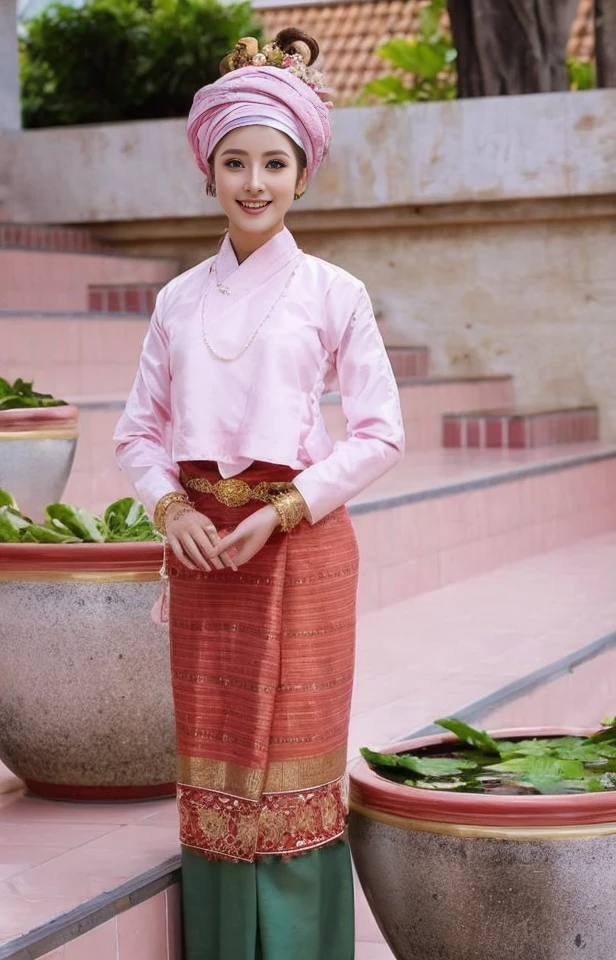 Beautiful girl with Tai Khun traditional dress 