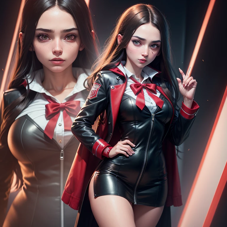 team rocket,team rocket uniform, red letter R, white skirt,white crop top,black thigh-highs, black elbow gloves,