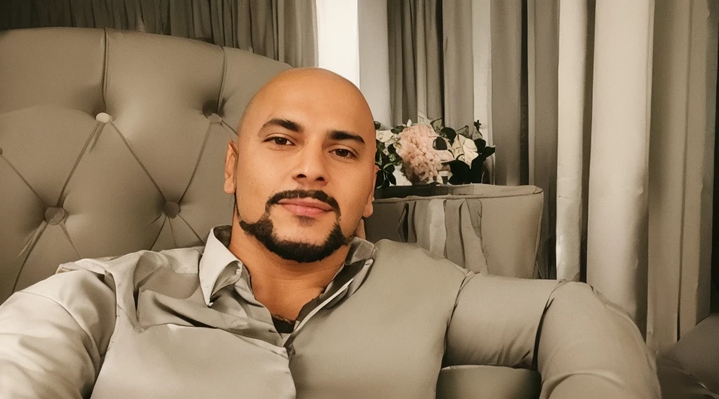 there is a bald man sitting in a chair with a remote control, about 3 , ronaldo luis nazario de lima, ronaldo nazario, andres rios, khyzyl saleem, profile image, ronaldo nazario fenomeno, ronaldo luis nazario da lima, mohamed chahin, professional profile picture, taken in the early 2020s, showing his dick