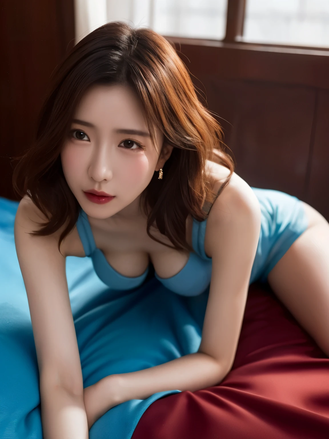 Chinese girl who respects manners at the hotel,on the bed,(lie down on the bed:1.5),(open your legs:1.2),(legs lifted by a man、placed on the shoulder:1.2),(being touched by men:1.5),(being stroked by a man's crotch:1.5),top down view,
(((T Masterpiece))), ((best quality)), ((intricate details)), ((ultra realistic realism)), ridiculous resolution, A MILF, Mature Woman, See-through, ighly detailed, illustratio, 1. A MILF女性達, ((Large breasts)), (breast areola),perfect hand, detailed fingers, beautiful detailed eyes, wavy curly hair,with brown eyes, name badge, chief executive officer, (Republic of China cheongsam:1.2), Get wet,My chest was about to spill out of my clothes,neck ring,ear nipple rings, Detailed background, Bedrooms, perfect eyes, enchanting eyes,cocked ass,red face,(crying:1.2),confused eyes