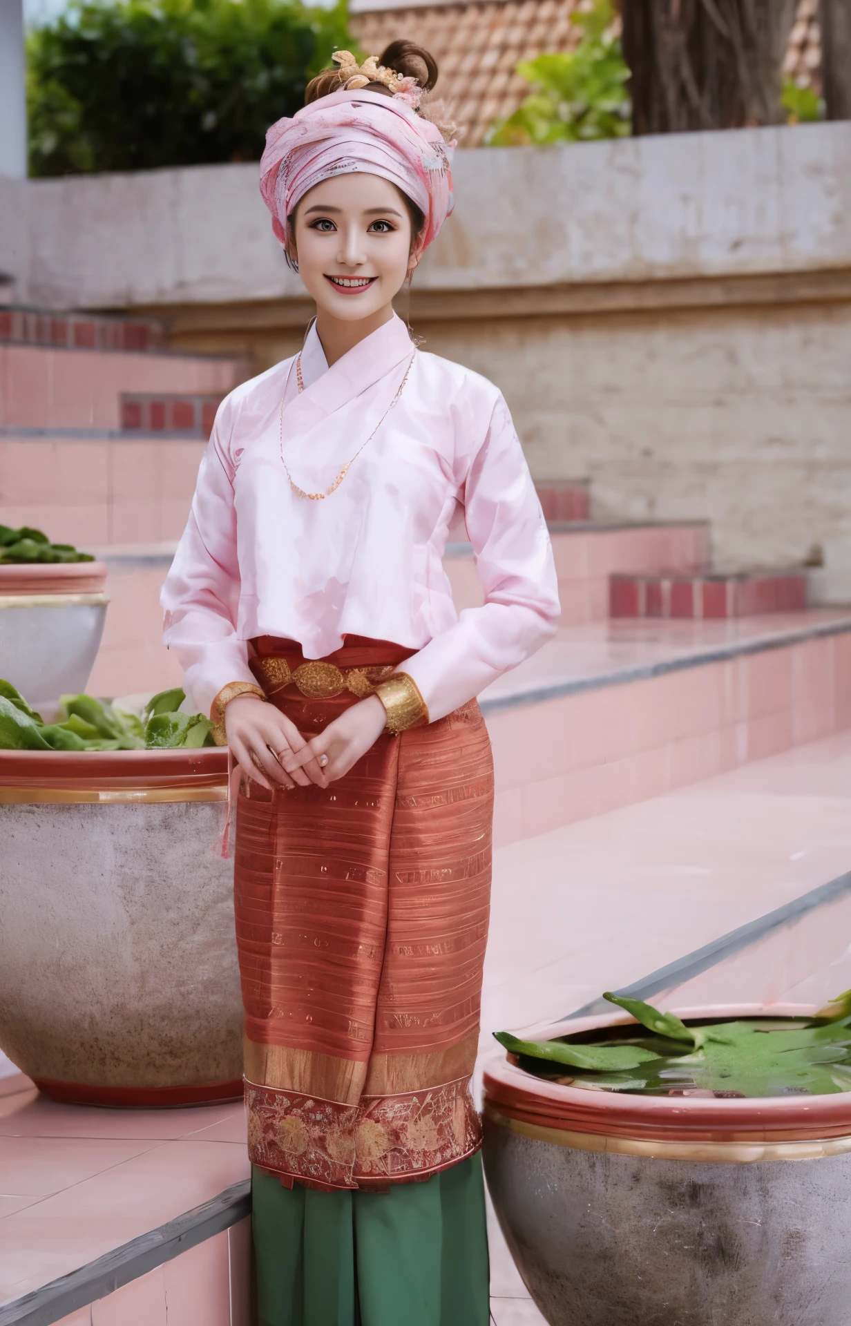 Beautiful girl with Tai Khun traditional dress 