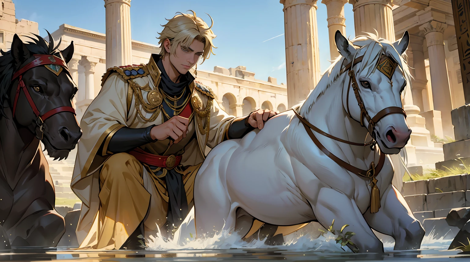 anime. Constantine the Great. Destined to become Emperor of Rome. A boy's growth story. He is a dangerous young man who is friendly and gentle in his daily life, but becomes ruthless and ruthless when necessary. Like a lion. A man who has had an immeasurable impact not only on the Roman Empire, but on the rest of the world. Days of military training, academic education, and field practice in the Roman Eastern Empire. The training and trials of the elders. power struggle. friendship. adventure. His complicated relationship with his father. A mother to protect. Pure love with a pretty and adorable girl who must be protected. Fresh youth. Battle between Germania and Persia. Recapture of Alexandria, Egypt. lyrical. Dramatic. Heartful. Romantic. Real. masterpiece. Super high quality. Ultra high definition. Divine work. A Hollywood historical masterpiece. Drama. Luxurious. Majestic. magnificent. delicate. detail. Elaborate. passion. Cold-hearted. Epic romance.