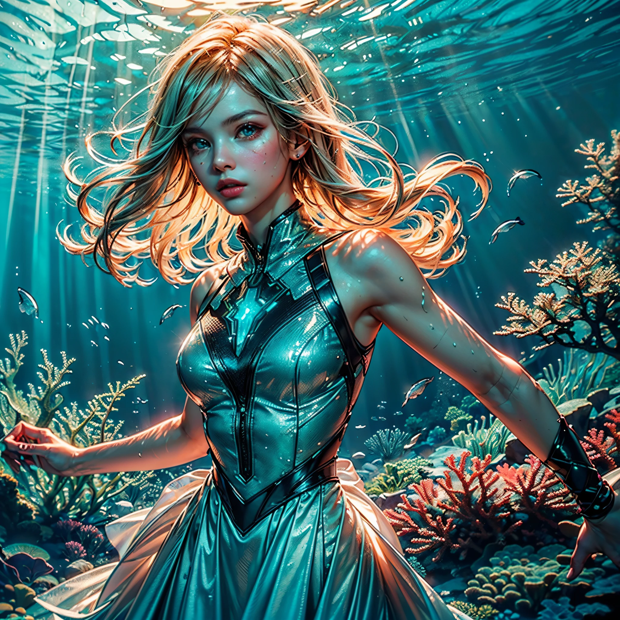 (((masterpiece))),(((best quality))),((ultra-detailed)),((underwater)),(illustration),(beautiful detailed water),((coral)),open tuck,((extremely delicate and beautiful girls)),dynamic angle,floating,(beautiful detailed eyes),(detailed light),(****),floating hair,glowing eyes,(splash),underwater),((fishelack hair,green right eye,iceblue left eye,very long white dress,feather,nature,(sunlight),(underwater forest),(painting),(bloom),(detailed glow),(drenched),seaweed,fish,(((Tyndall effect))),face to face deep path equirectangular ultra_photo-realistic meticulously intricate ultra_high-details ultra_high-quality ultra_high-def ultra_high-res optimal ultra_sharpness focus perfection accurate global illumination volumetric Cinematic_Sunlight Lightning contrast cgi vfx sfx reflex Octane_rendered extreme improved radiant graduated UHD XT3 DSLR HDR romm rgb pbr 3dcg fxaa blu-ray radiant vivid colors-coded backlight frontlight anti-aliasing fkaa txaa rtx ssao opengl-shaders glsl-shaders post-processing post-production cell-shading tone-mapping luminescence Crystalline varies multi etc. --s 1000 --c 20 --q 20 --chaos 100