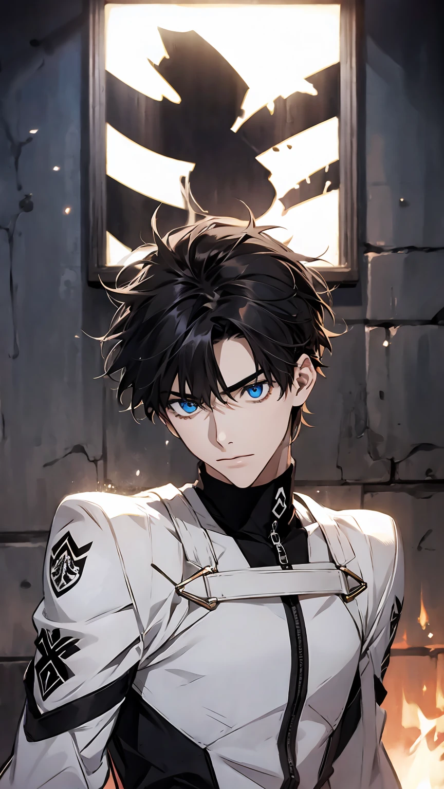 1boy,short hair, black hair, anime,best quality, masterpiece,ultra-detailed 