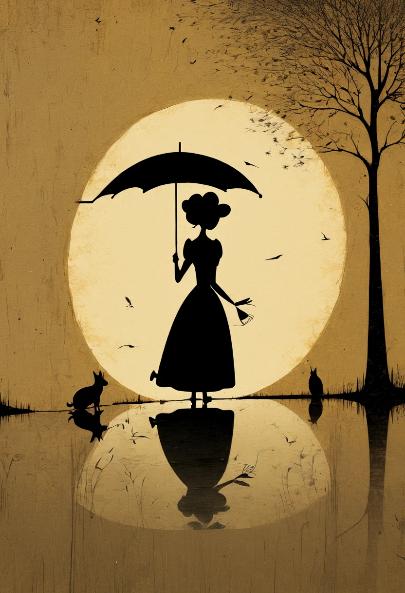 Silhouette Art, by Sam Toft, enhance, intricate, (best quality, masterpiece, Representative work, official art, Professional, unity 8k wallpaper:1.3)