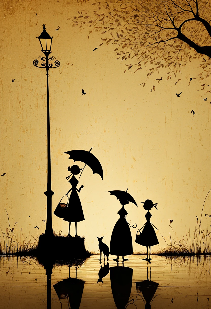 Silhouette Art, by Sam Toft, enhance, intricate, (best quality, masterpiece, Representative work, official art, Professional, unity 8k wallpaper:1.3)