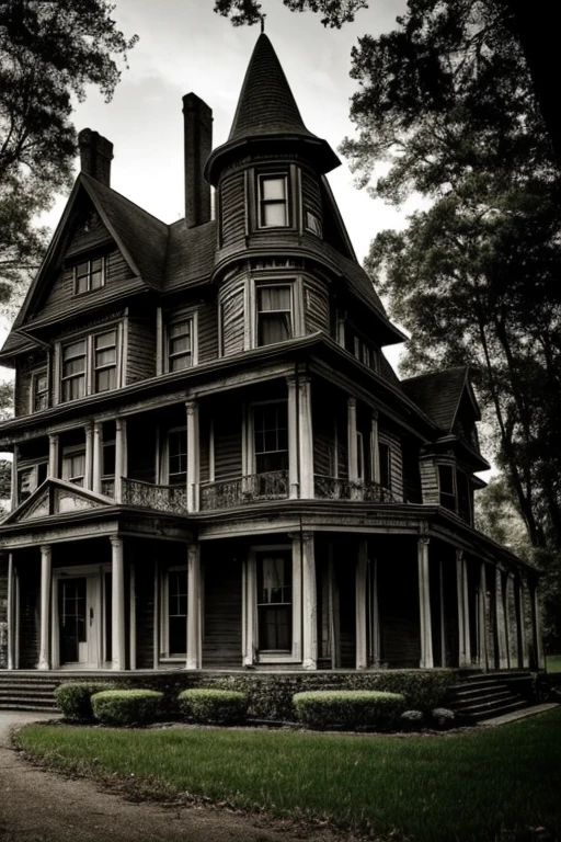 a haunted house