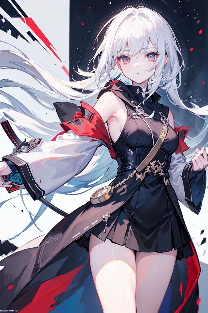 anime girl with long white hair and red eyes posing in front of a window, white haired deity, onmyoji, onmyoji portrait, onmyoji detailed art, from girls frontline, fine details. girls frontline, anime goddess, seductive anime girl, white haired, perfect white haired girl, white haired lady, white-haired, tifa lockhart with white hair