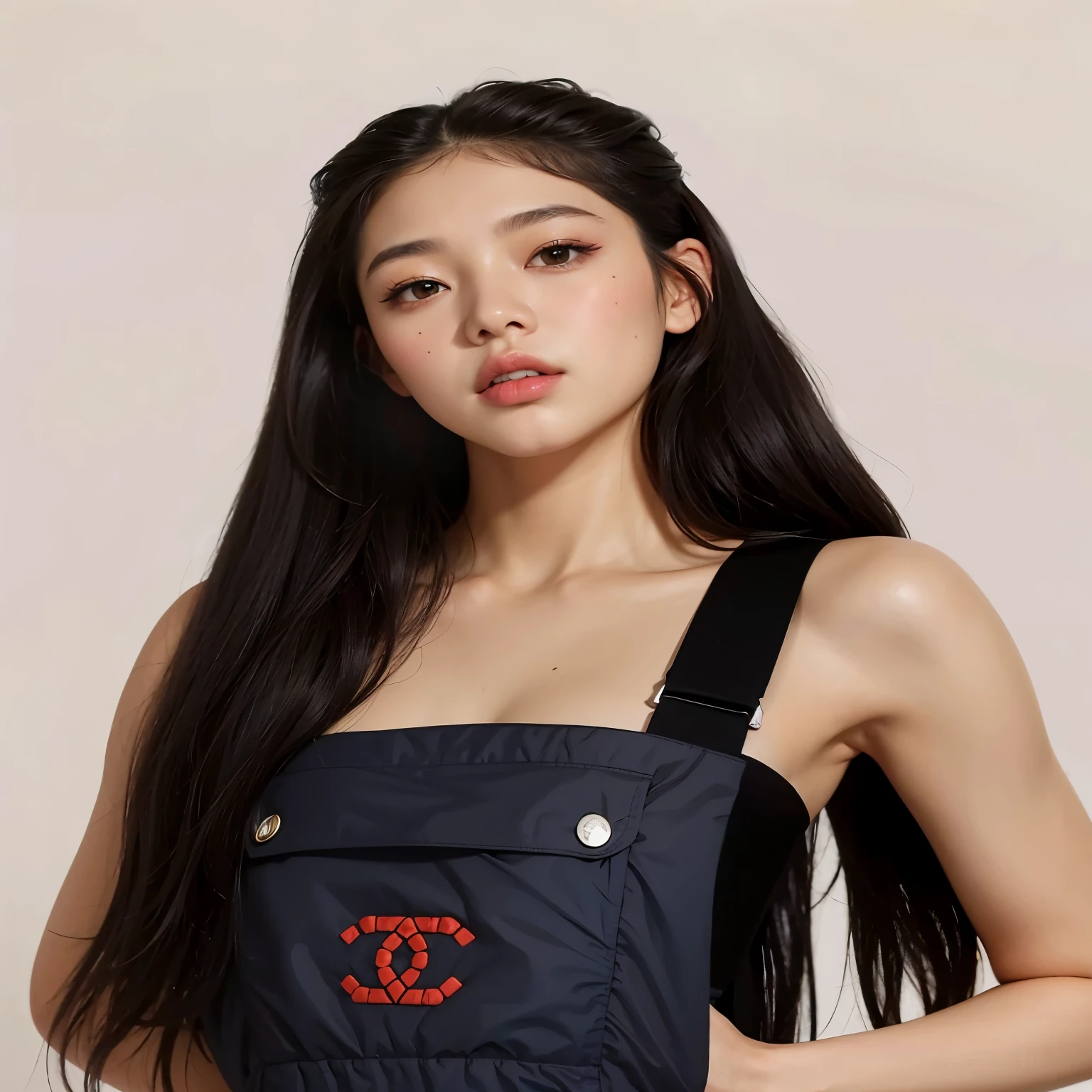 Un primer plano de una mujer con cabello largo con un vestido negro, Blackpink Jennie, portrait of Jossi de Blackpink, Parque Roseanne de Blackpink, Jossi de Blackpink, Parque Ji-min, Gongbi, ji-min, portrait of female Korean idol, Retrato Jisoo Blackpink, glossy magazine photoshoot, Jisoo de Blackpink, Taejune Kim, Heonhwa Choe