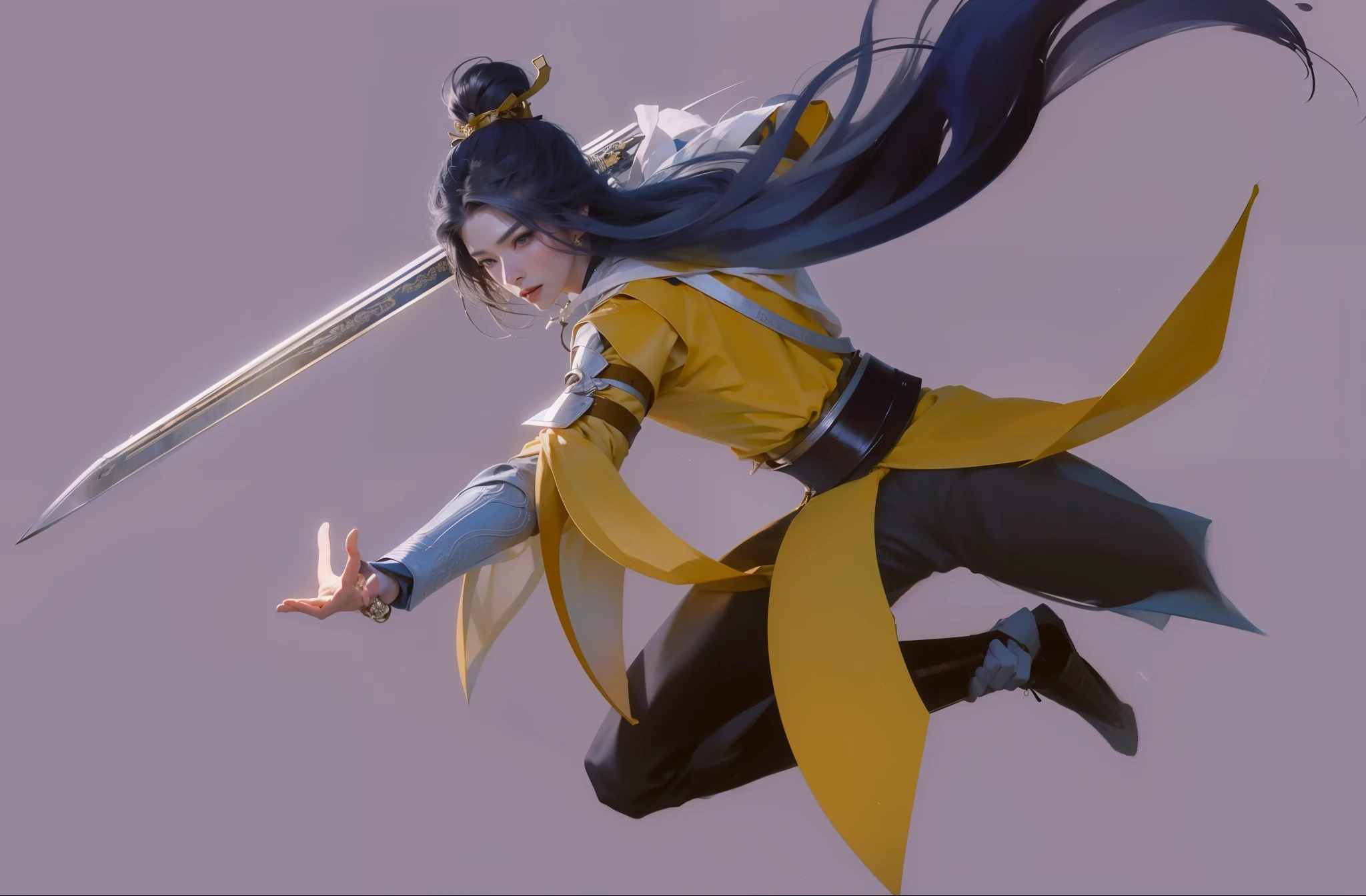 male，The clothes ar，sword，cool guy，handsome，Handsome，Brawny，Man，virile，Big Han，ember，male人面孔，Cold，embece，heads发，Hairline，male人面孔，male性，black hair，male人，headace，jewely，中国wind，华丽的The clothes ar，belt，decorate，metals，metals，golds，gold，Ribbons，Coins，Cloth pleats，Hanfu，32K ，（tmasterpiece，quality，最佳quality，official art），（8K，最佳quality，tmasterpiece：1.2），（（（white backgrounid，）））（goodaoxiang），fantasy，Chinese Ancient Times，华而不实的The clothes ar，belt，decoratewind格，Metal，Metal，golds，Cloth pleats，珍贵的石heads，32K ，（tmasterpiece，quality，最好的quality，official art），（8K，最好的quality，tmasterpiece：1.2），（（（white backgrounid，）））（/Baoxiang），dream-like，Dita，back hand，Streamers，The clothes ar，The clothes ar料，folds，The clothes ar褶，Refinement，(最高quality, Award-winning, tmasterpiece:1.5)，ultra high resolution，：0.33，True skin floating particles，Water Swirls，human nature，rituals，Rotated，wind：1.2），clear focus，Volumetric lighting，What a highlight，Good shadows，subsurface scattering，复杂，The content is very detailed，（（movie lighting)), theatrical, , (真实感:1.5),，32K ，（tmasterpiece，quality，best quality，official art），（8K，best quality，tmasterpiece：1.2），（（（white backgrounid，）））（Good rice fragrance），like a dream，Chinese Ancient Times，