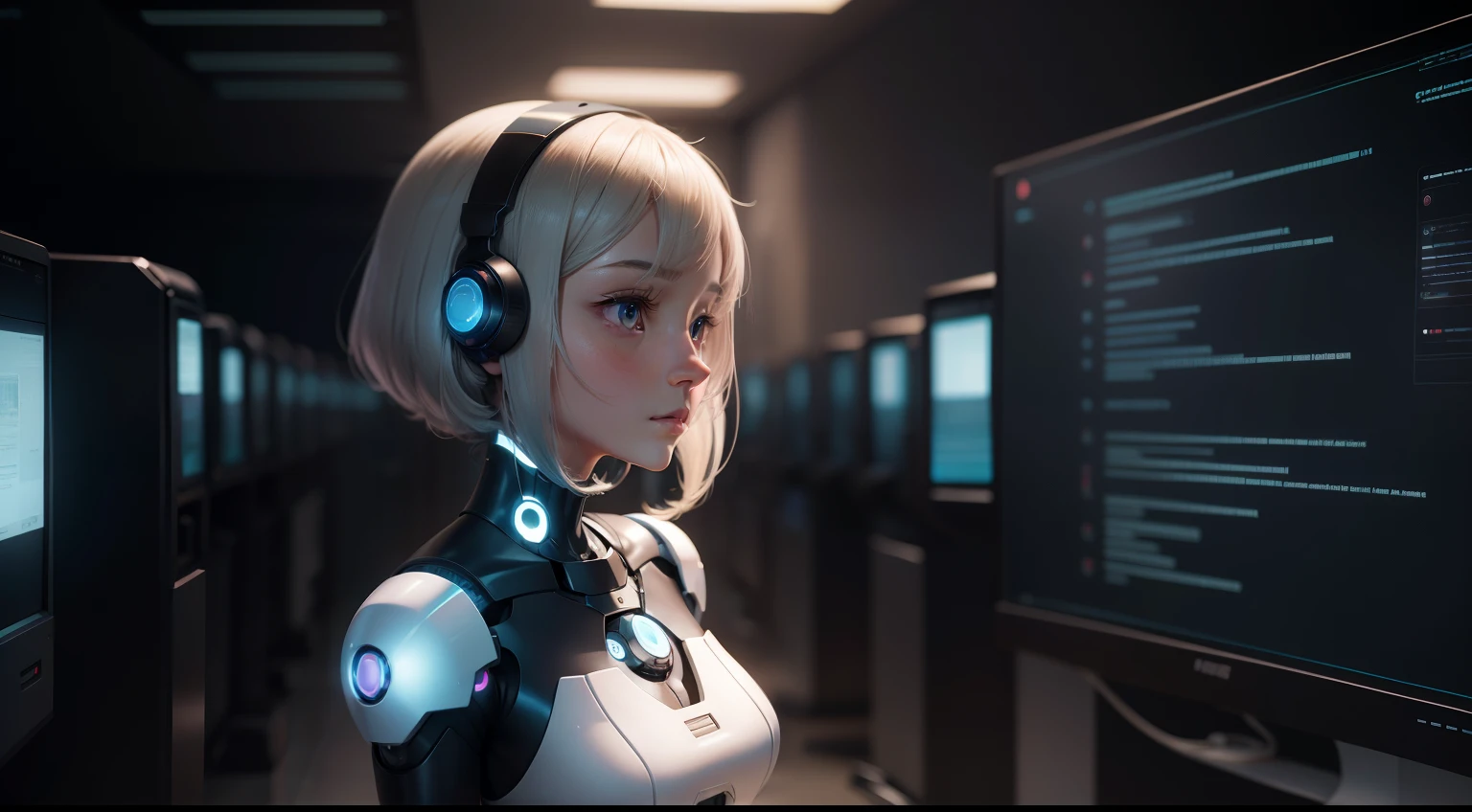 AI Ethics Consultant: A thoughtful anime girl who navigates the moral implications of artificial intelligence.