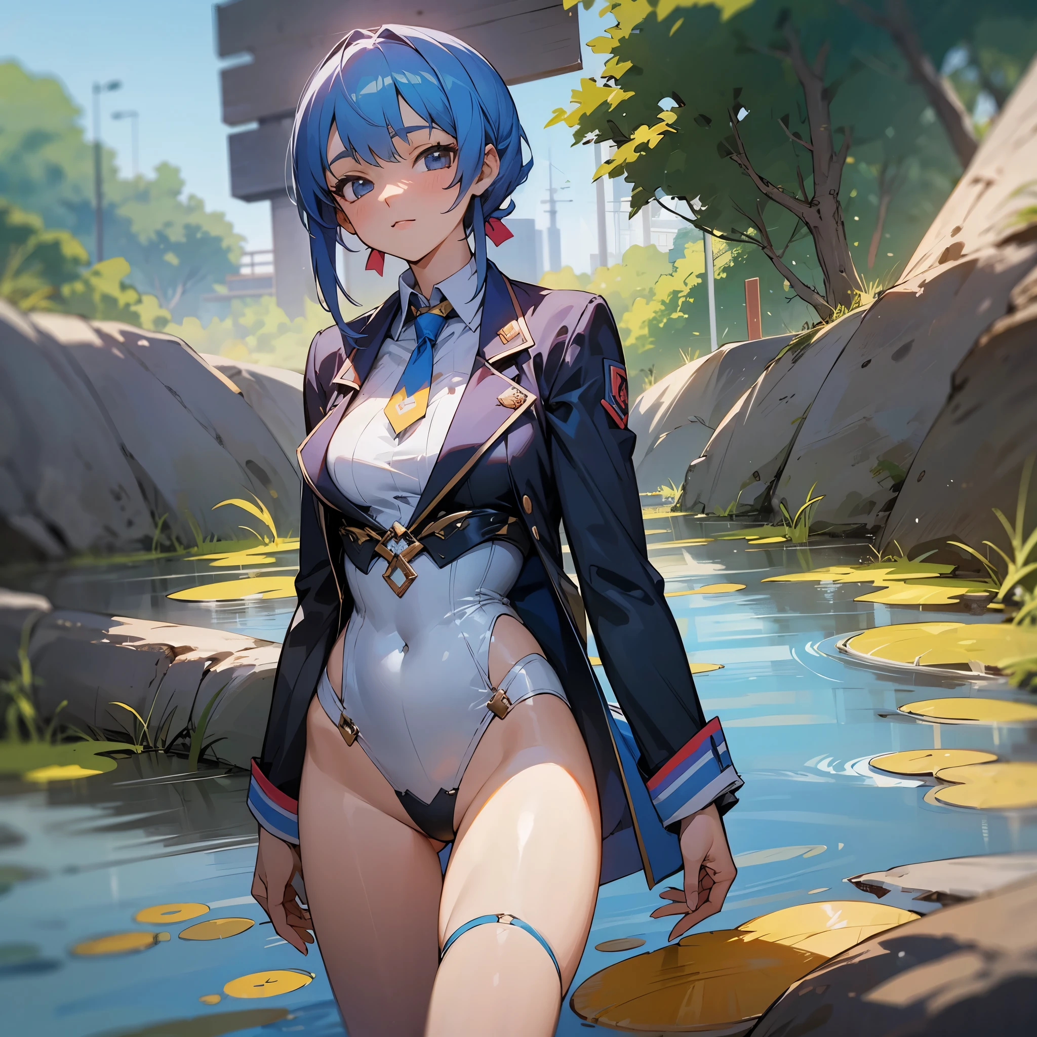women . wearing a summer suits , anime style , 4k --auto --s2