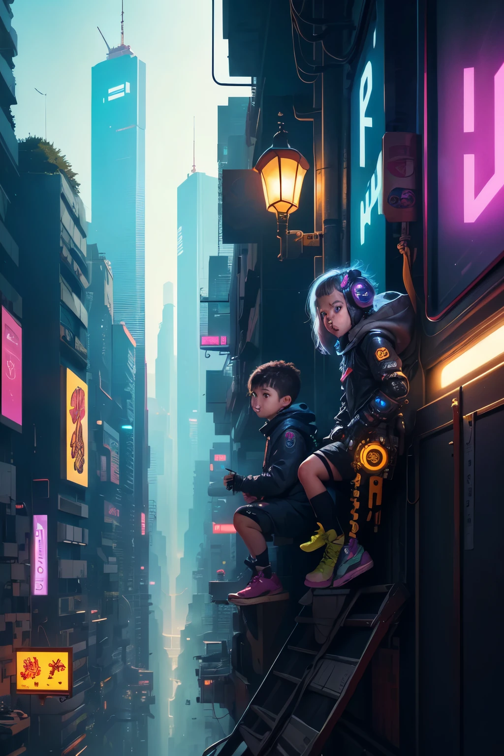 Cyberpunk children's world