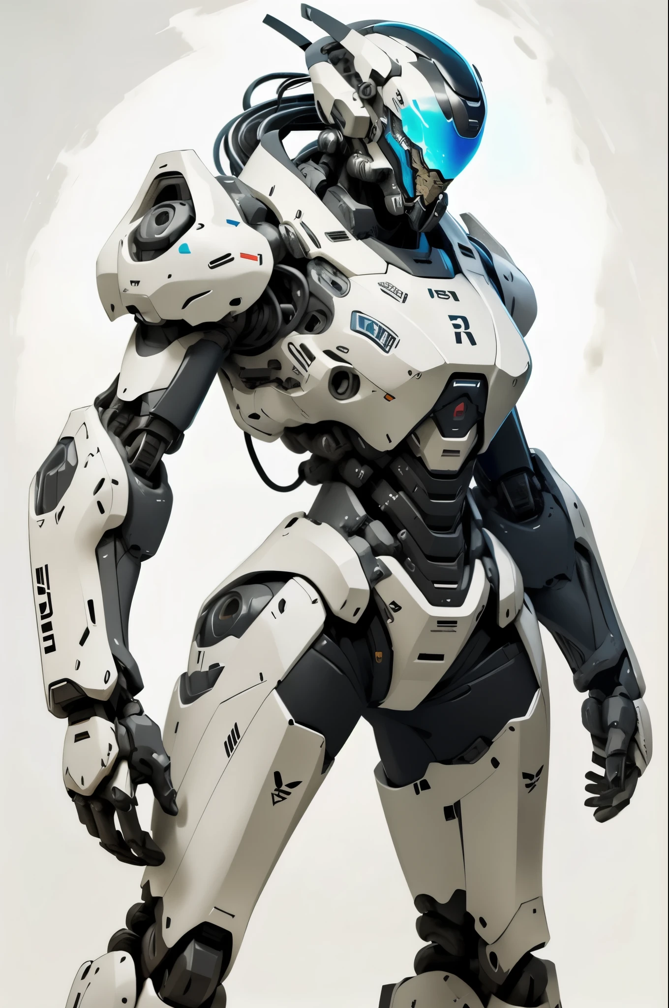1 woman inside a huge bulky exoskeleton robot , ((bulky)) armor, mecha,
ink, clean lines, negative space, high contrast, gradient color,