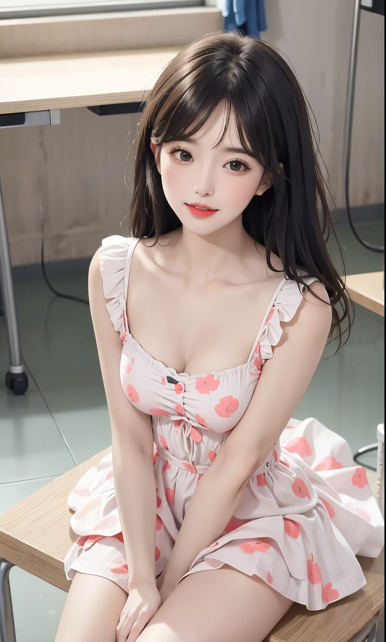 best quality,Super detailed,masterpiece,Employment,8k,Extremely detailed CG unifies 8k, 8k, diamond, and wallpaper，lifelike, Surreal, The original, Intricate details，Detailed face，Exquisite eyes, Skin smooth and soft, Delicate face, Big shining eyes，1 beautiful女孩, 18 years old， Super beautiful face details, Smiling shyly, Medium breasts, (best quality),[masterpiece],((beautiful:0.75) Cute girl:0.75),Long hair,Knees up,necklace,Jewelry,Looking at the audience,Front camera,(Floral Background:1.2),Ancient Chinese Town,old Chinese building,dusk,Sunlight,Chinese garden, Printed dress,