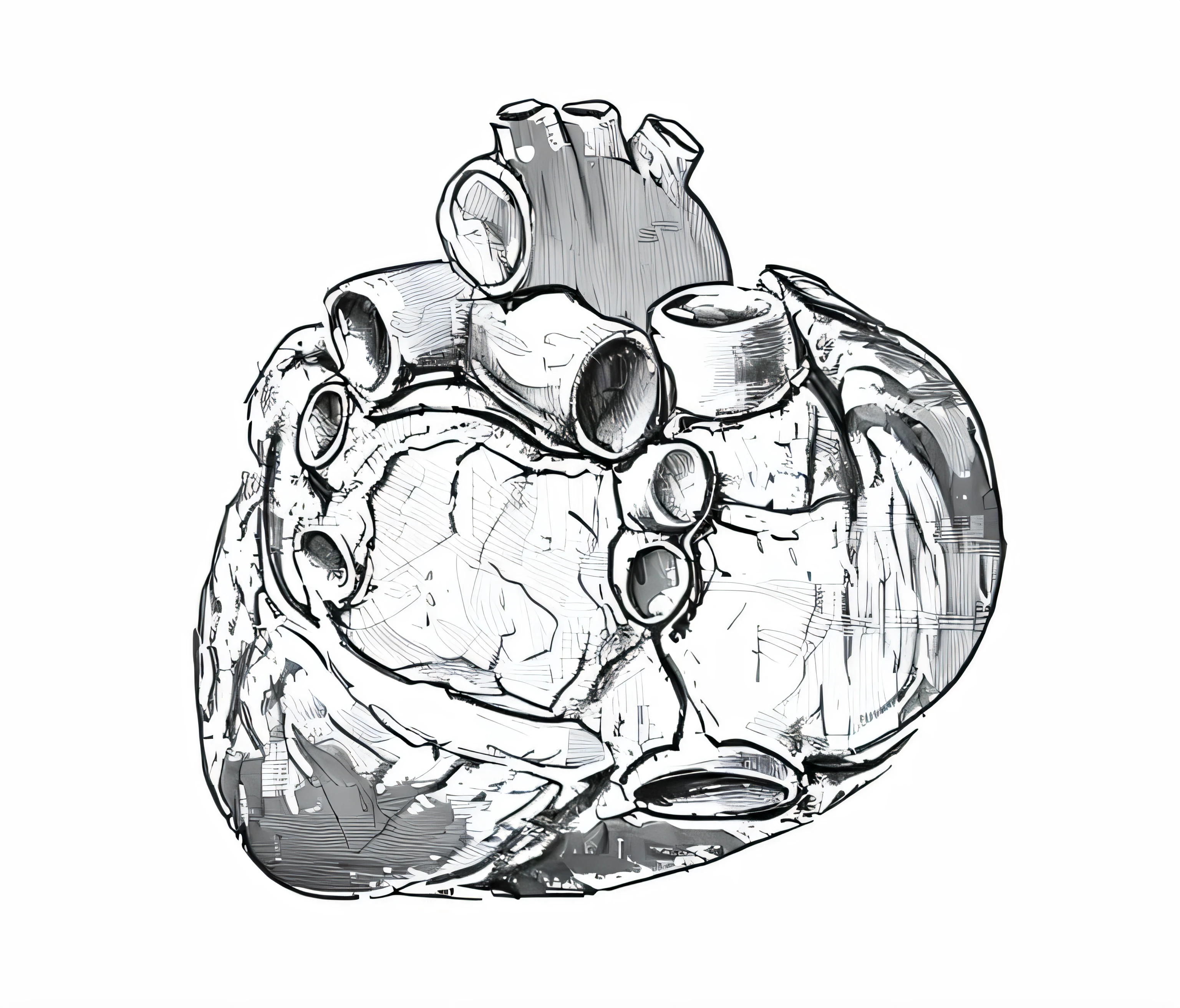 Heart, Dash drawing, Ultra HD, 4K