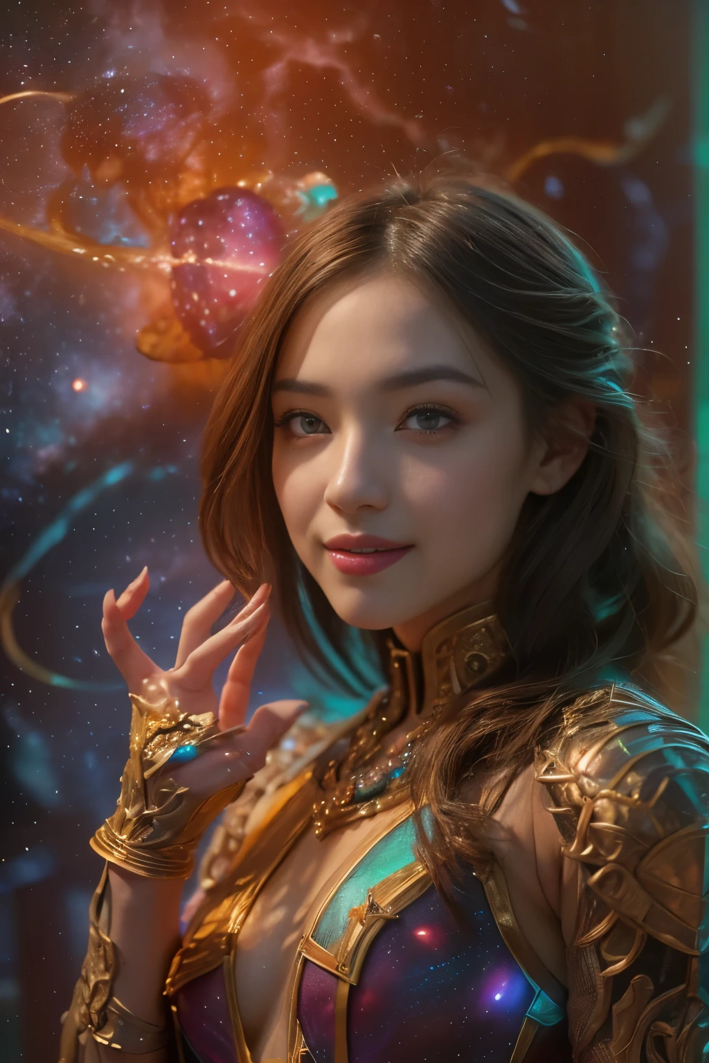 (Two beautiful age italian girls:1.6), Close friends, (They are hugging each other:1.2), Kiss her cheek or chest,(Detailed iridescent bodysuit with beautiful fractal or marble design:1.5), Incredible and spectacular scenes, ((High quality)), ((Detailed)), ((Fantasy)), Blue Plasma Brain, Green Plasma Body, Showing her armpits, beutiful breast, obscenity, (Lewd smile:1.2), coarse, Obscene, (Immoral:1.2), Lachish, (small breasts with beautiful raised pink areolas,,,:1.5), (Cameltoe), (Expression of ecstasy:1.2), Photorealistic, Official art, Unity 8K Wall , 8K Portrait, Best Quality, Very high resolution, (Incredibly beautiful nature background:1.6), (18 years old:1.5), (Sexy and glamorous:1.1), (A coquettish expression:1.6), (seductively smiling:1.6), (erotic posing:1.9), (Model Posing:1.8), Beautiful seductive face, Portrait, (Thick eyebrows:1.4), (Big scarlet eyes:1.6), Beautiful eyes with fine symmetry, (Ultra detailed eyes:1.4),(Highly detailed face and eyes:1.7), (High-resolution red-eye:1.8), Intimate face, (ultra detailed skin texture:1.4), White skin, pale skin, Perfect Anatomy, Thin, (Beautiful toned body:1.5), Highly detailed hair, (Moist skin:1.2), No makeup, (dark circles:1.1), Good anatomy, Focus Face, good-looking, (Emilia Clark:0.6) (Emma watson:0.3),(Jennifer Connelly:0.4), Elegant face, Nice, (A delicately crafted necklace is wrapped around her neck...), (Bioluminescence with brilliant brilliance:1.4), (Luminous magic circle:1.5), Ruins of an ancient castle, Shining majestic cloud masses and sky, lightning bolt, Epic Realistic, (Greg Rutkowski:0.8), (teal and orange:0.4), (Art Station:1.5), Cinematic, (NSFW:1.2), Hyper Detailed, Dramatic light, (Intricate details:1.1), Beautiful black hair, (Wearing a gauntlet with a dense and very beautiful design decorated with jewels:1.1), Small chest, Galaxy, (nebulas:1.6), The Dark Knight, Fully armored body focus