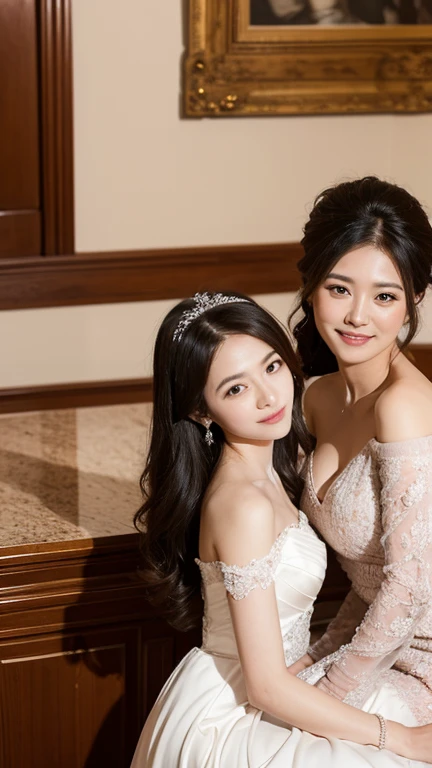 family portrait,Wedding photos represent beautiful girlfriends and wives who are pursuing beautiful happiness.。