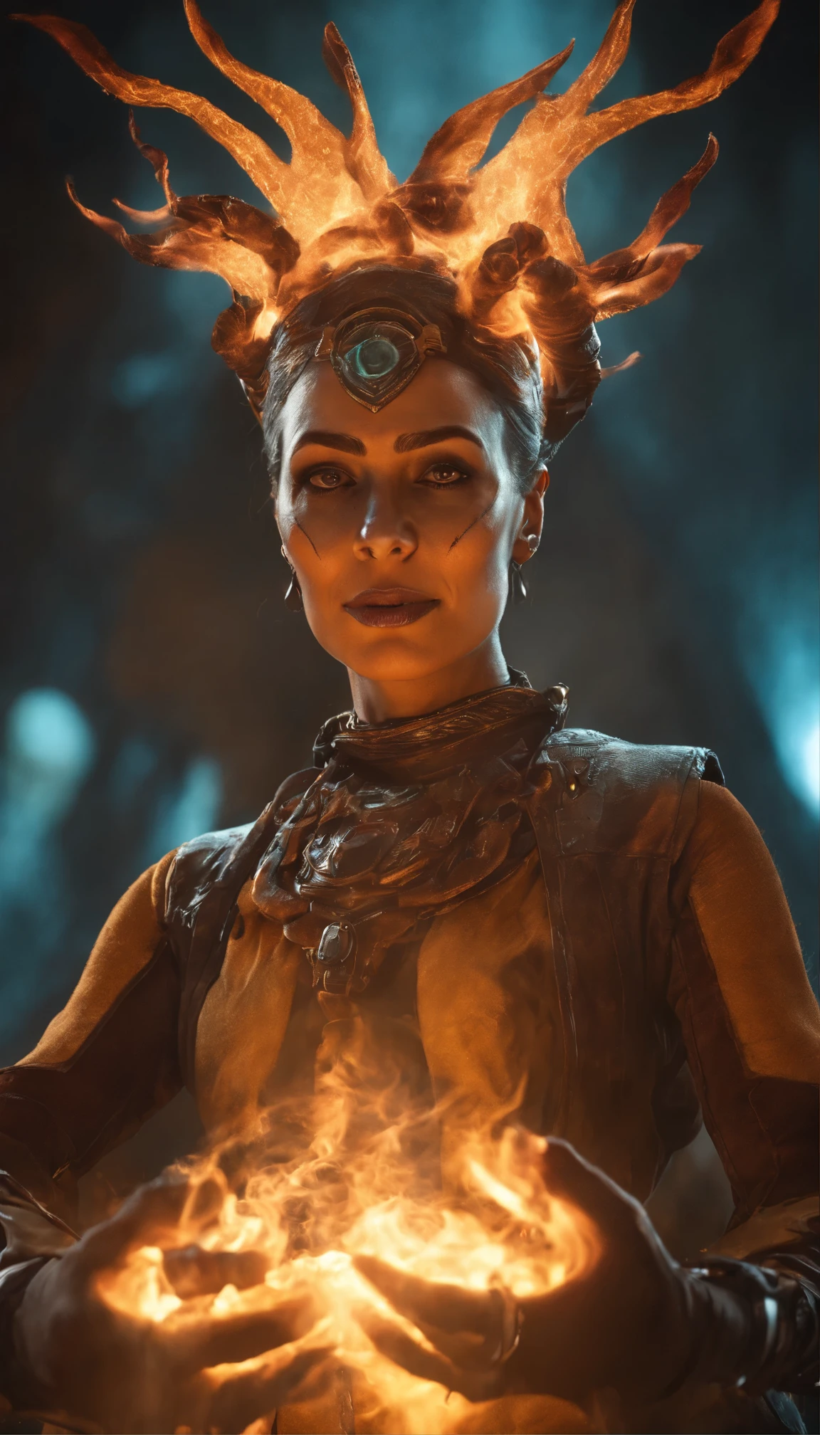 (((Borderlands 3))), (((closeup))), (((diffuse colors))), (((rgb))), (((ultra detailed illustration of a diffuse hallucinatory woman fire spirit creature))), (((complex 3d projections of ghostly translucent fabric ))), (((dynamic pose))), fire, concept art, ((light particles)), (stunning visual masterpiece), (((double exposure))), ((glowing texture)), (fire tones), (no limits), (unpredictable), (surreal), (professional composition), (award winning composition), creative freedom, (artistic expression), (extreme composition), (spontaneous composition), ((surreal theme)), (diffuse creatures), (diffuse figures), disturbing visual expression, (lit dark fantasy realm), evocative, (unusual chromatic contrast)