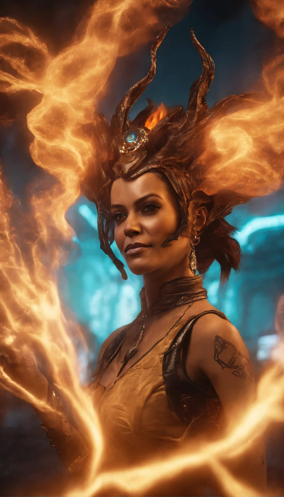 (((Borderlands 3))), (((closeup))), (((diffuse colors))), (((rgb))), (((ultra detailed illustration of a diffuse hallucinatory woman fire spirit creature))), (((complex 3d projections of ghostly translucent fabric ))), (((dynamic pose))), fire, concept art, ((light particles)), (stunning visual masterpiece), (((double exposure))), ((glowing texture)), (fire tones), (no limits), (unpredictable), (surreal), (professional composition), (award winning composition), creative freedom, (artistic expression), (extreme composition), (spontaneous composition), ((surreal theme)), (diffuse creatures), (diffuse figures), disturbing visual expression, (lit dark fantasy realm), evocative, (unusual chromatic contrast)