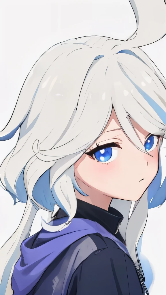 furina genshin impact, half body, simple background, cute face
