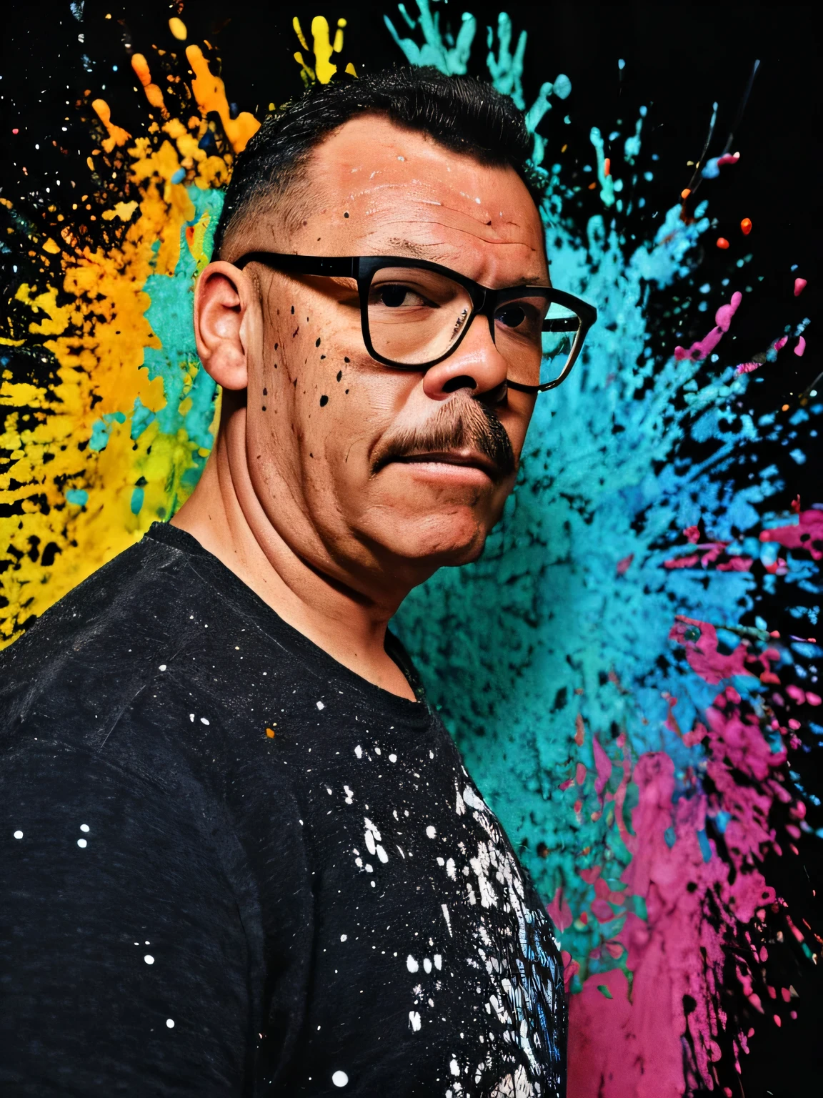 a portrait of an man with glasses coal miner in 19th century, beautiful painting with highly detailed face by greg rutkowski and magali villanueve, trending on artstation, sharp focus, studio photo, intricate details, highly detailed, by greg rutkowski. gutto2024a