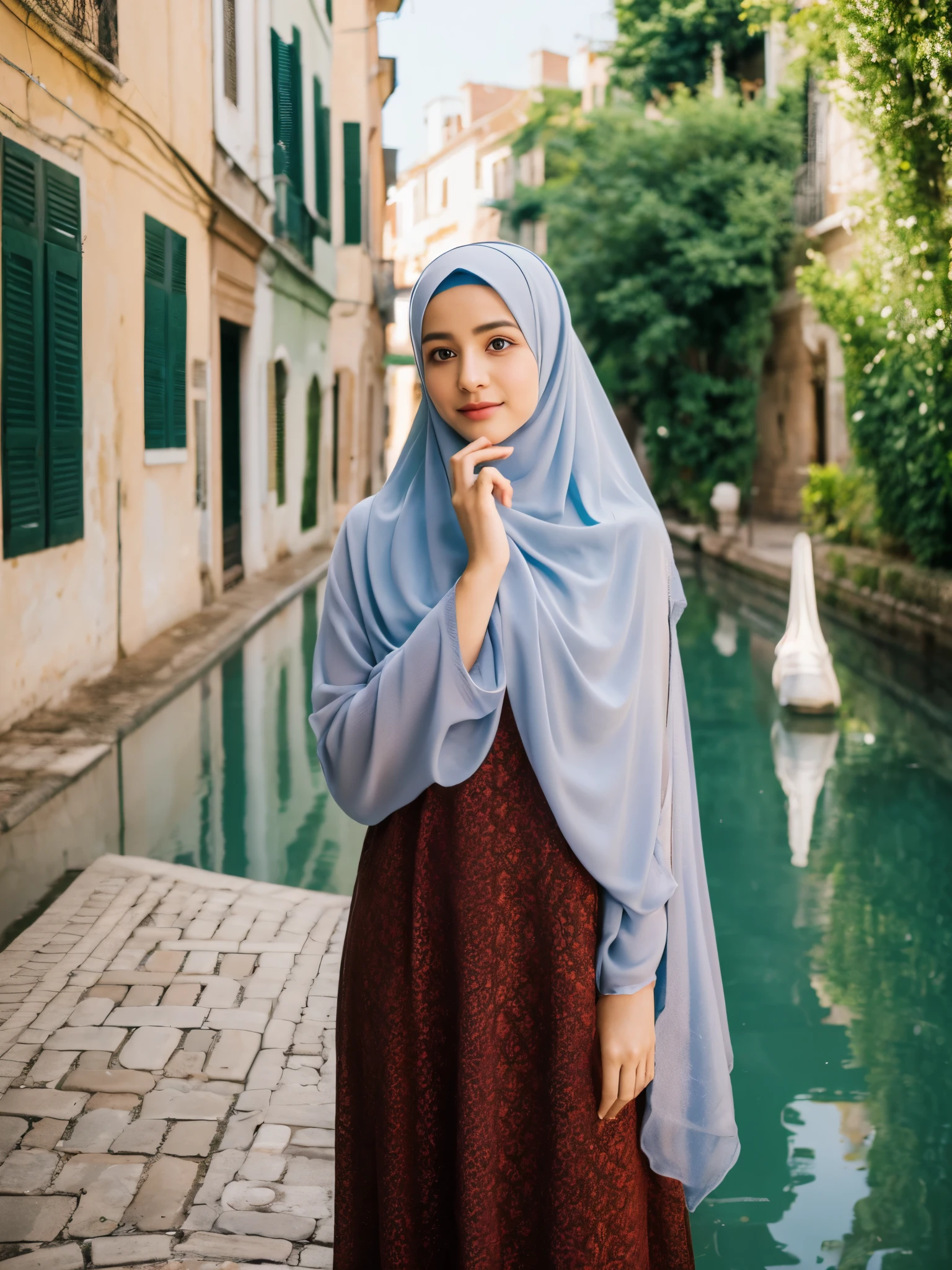 hijab, dress, venesia