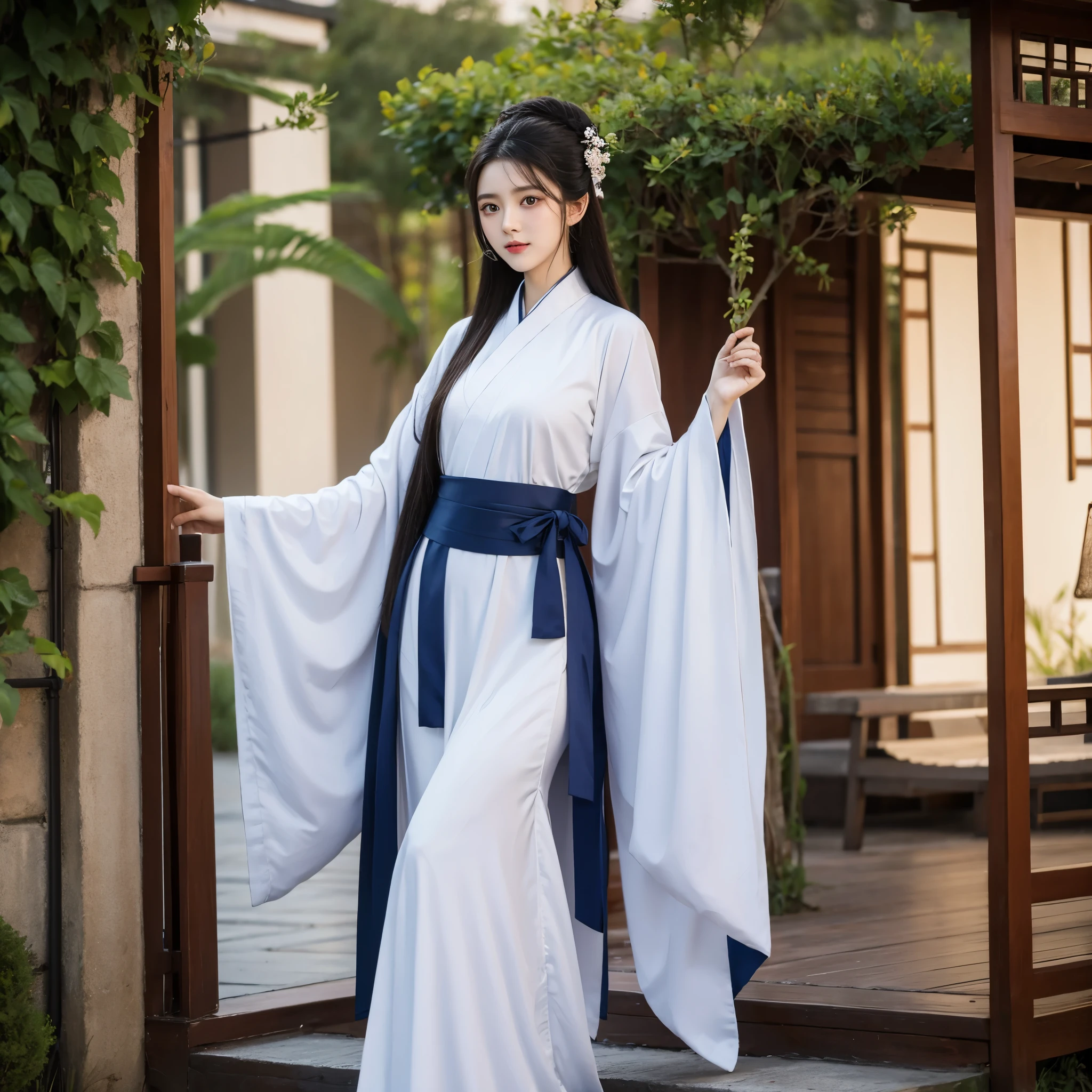 Eighteen-year-old young beauty，sexy，Hanfu