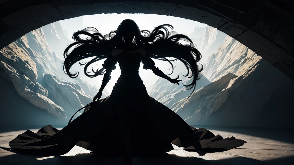(best quality,4k,8k,highres,masterpiece:1.2),ultra-detailed,creative,diverse silhouette art scene,variety of intricate silhouette characters,detailed scene setup,stylized human figures,fantastical background,dynamic poses and movements,expressive emotions,striking contrasts,artistic lighting,multiple layers of shadows,outstanding black and white composition,impressive storytelling,abstract and surreal elements,vivid and vibrant colors to accentuate the silhouette effect,creative use of negative spaces,fine lines and intricate details for silhouette definition,impressionistic style with soft edges,artistic interpretation of human shapes and actions,play of light and shadow to create dramatic effect,artistic  and imagination,hint of mystery and intrigue,evoke the audience's curiosity and imagination