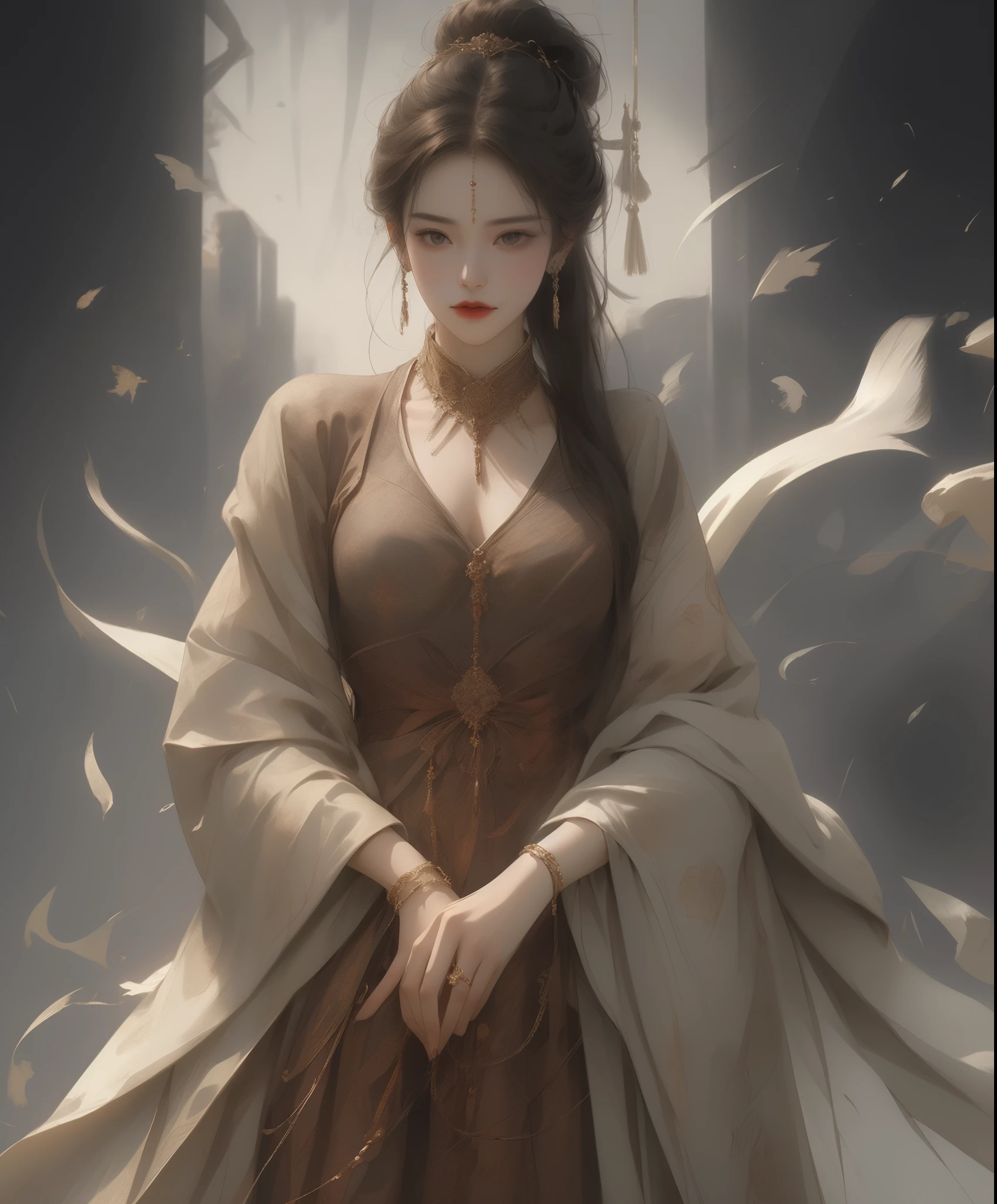 Best quality、masterpiece、A high resolution、(A girl holding a long sword: 1.4)、Flat slim figure、flatchest、Porcelain turtleneck dress、Delicate hair accessorieine Necklace、detailed jewellery、pretty face、Physically、Tyndall effect、realisticlying、Shadow Studio、edge lit、bicolor lighting、(highdetailskin:1.2)、(flatchest,smallunderboob)、8K, Ultra HD、Digital SLR、softlighting、high high quality、volumettic light、sneak shot、photore、A high resolution、4K、8K、The background is blurred out,
