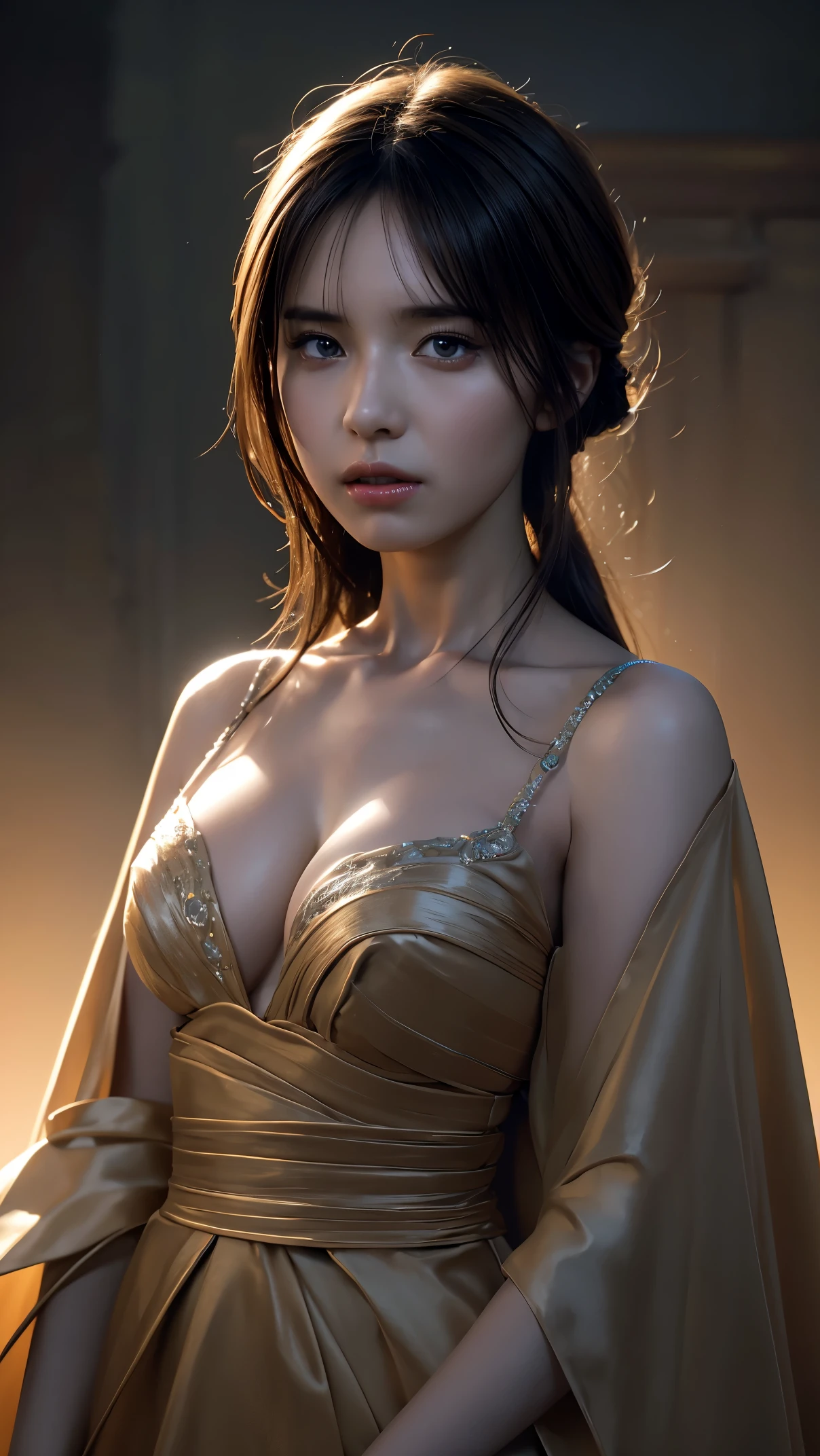 (mature:1.2) Style-Princess, (tifkeller:1.08), masterpiece, best quality, highest quality, cinematic lighting, (volumetric lighting), extremely detailed CG unity 8k wallpaper, focused, 8k wallpaper, 4k wallpaper, extremely detailed, ultra realistic, photorealistic, sharp focus, absurdres, (HDR:1.2), (high contrast), photograph, detailed and intricate, instagram, portrait, highly detailed, digital painting, artstation, concept art, smooth, sharp focus, illustration, cinematic lighting