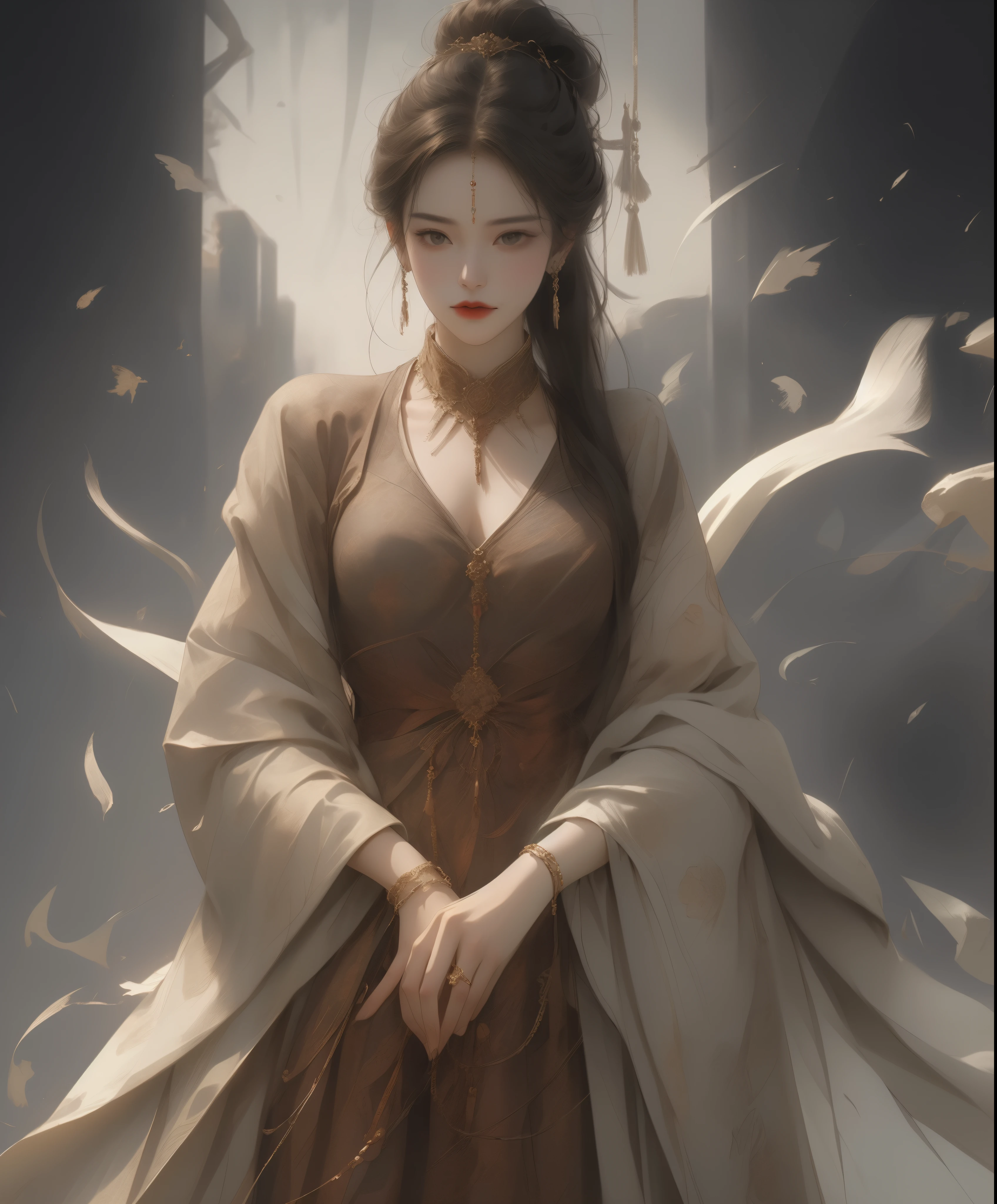 Best quality、masterpiece、A high resolution、(A girl holding a long sword: 1.4)、Flat slim figure、flatchest、Porcelain turtleneck dress、Delicate hair accessorieine Necklace、detailed jewellery、pretty face、Physically、Tyndall effect、realisticlying、Shadow Studio、edge lit、bicolor lighting、(highdetailskin:1.2)、(flatchest,smallunderboob)、8K, Ultra HD、Digital SLR、softlighting、high high quality、volumettic light、sneak shot、photore、A high resolution、4K、8K、The background is blurred out,