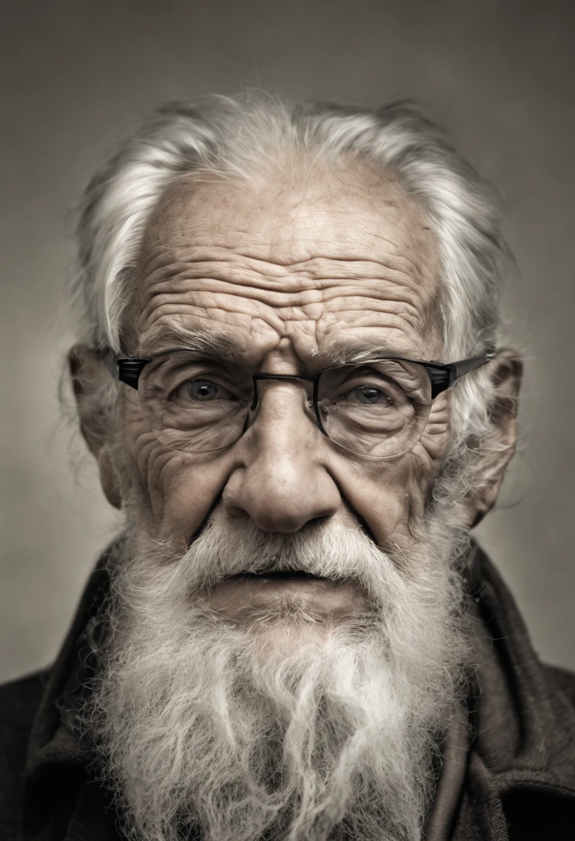 Portrait of an old man，Photographic works，winning artwork. NOT MESSY HEAR. PHOTOGRAPHY PICTURE FOR STOIC SAYINGS OR QUOTES. EXPERIENCE LOOK