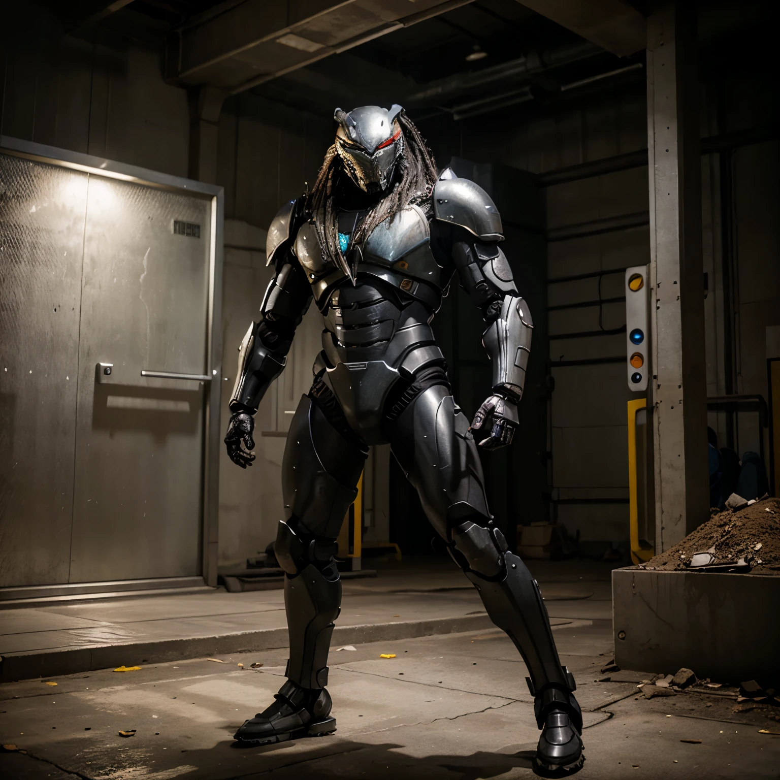 Predator with full body robotic armor 
