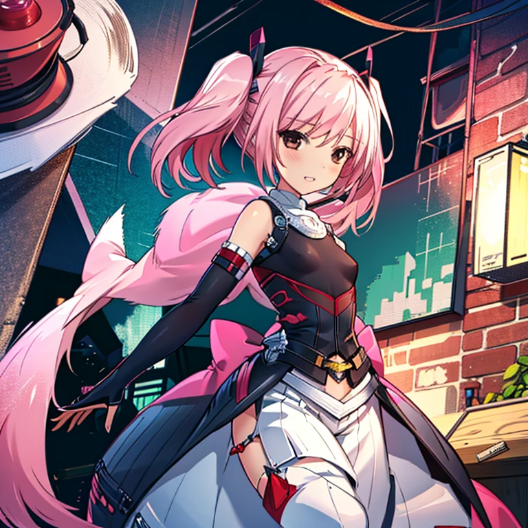 NSFW,highest quality,8K,Super detailed,Loli,petite,small breasts,Pink hair,Grim face