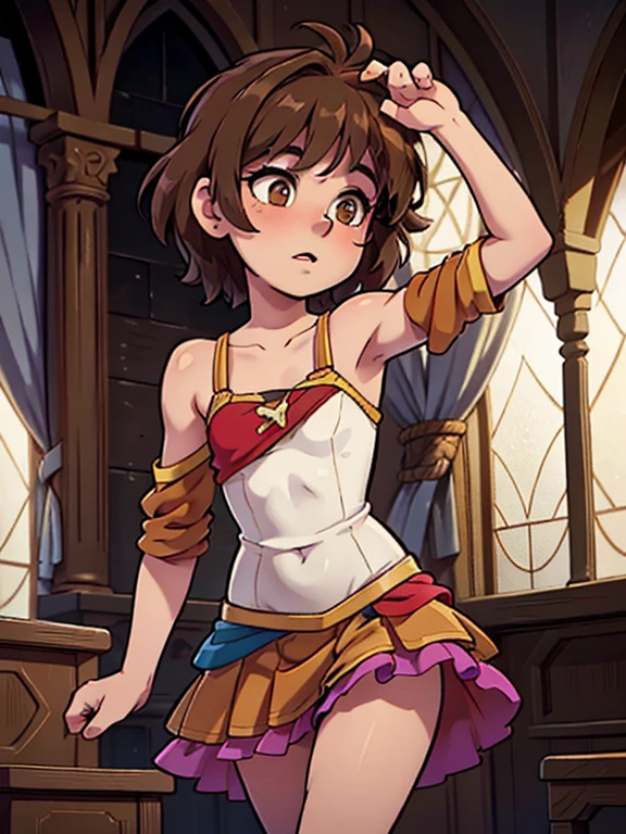 Extremely cute effeminate BOY  with shoulder-length brown hair, with brown eyes, with almost flat boy's chest, SOLO on stage girls theatre in full growth in the role of Shakespeare's Juliet (expressive JULIET MONOLOGUE), various theatrical costumes; anatomical authenticity, realistic textures, maximum detail, absolute photorealism, free pose