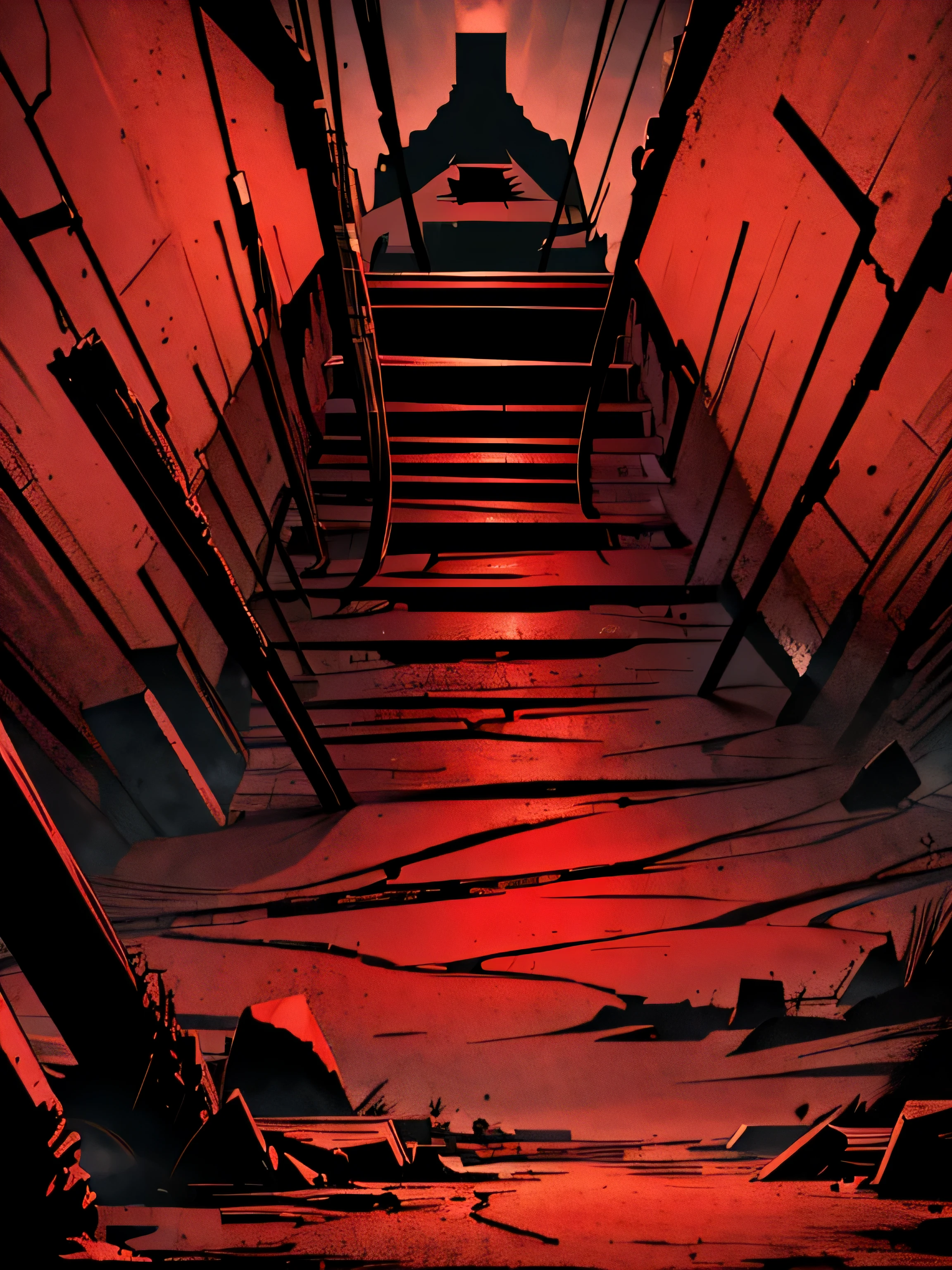 background in red and black tones for manga cover, transmitir a ideia de caos e morte
