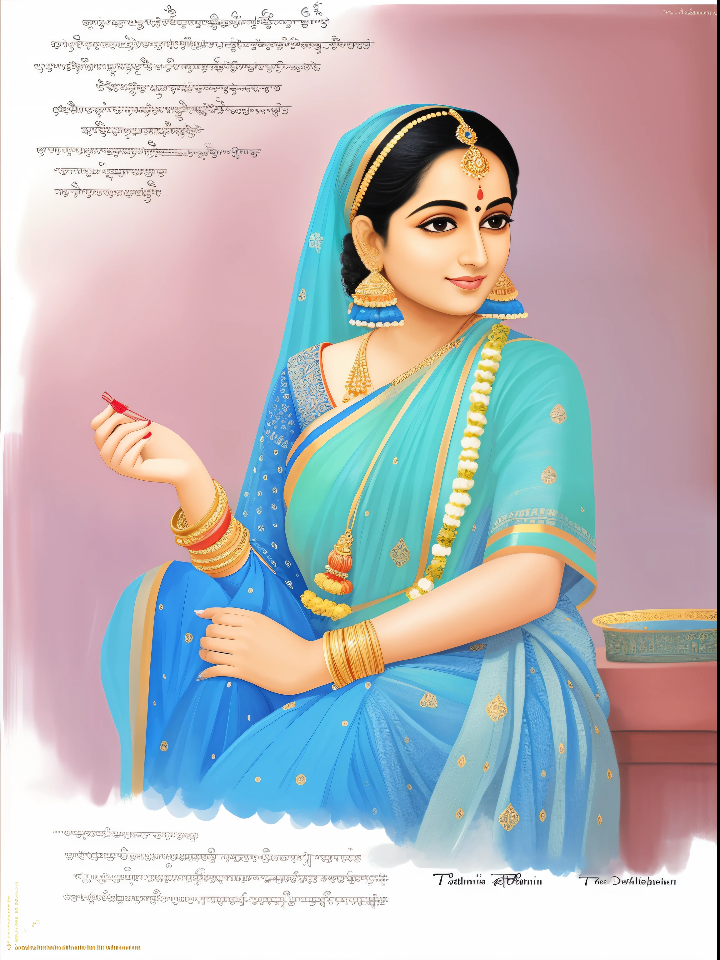 Beautiful Indian Woman, wearing saree, sari Beauty, gorgeous, Apsara, Maharani, royal queen woman, nymph from Hindu Mythology, Urvashi, matchless beauty, Highly detailed, Oil Painting by Peter Paul Rubens inspired by Raja Ravi Varma, Matchless beauty, captivating, gorgeous, heavenly beauty, celestial beauty, by Peter Paul Rubens, 13, realistic, hyper realistic, micro details, incredible artwork, insane details, ultra High resolution, 8k, 32k, acrylic on canvas, intricate, flawless, detailed, detailed face, detailed eyes, masterpiece, by Peter Paul Rubens, by Caravaggio, by William Adolphe bouguereau, perfect face, perfect body, beautiful art, realism, baroque, renaissance Art, highly textured, beautiful and detailed eyes, uhd, best quality,