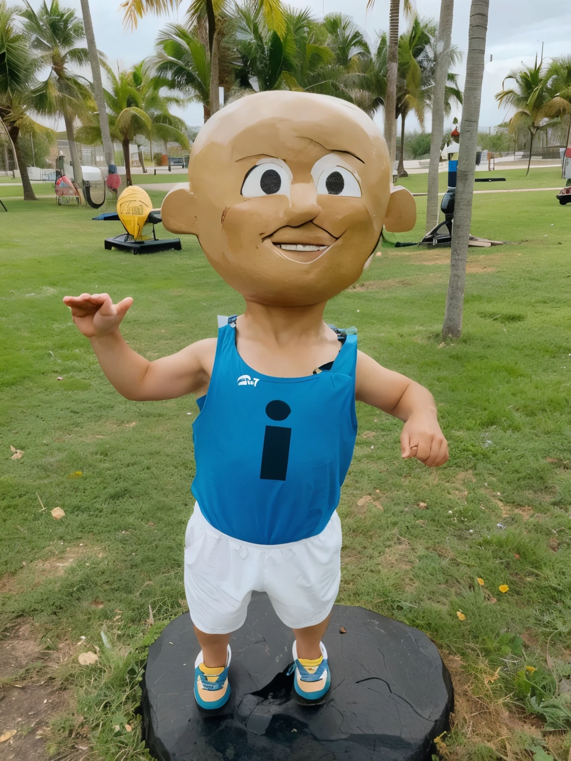 Make the inserted image as a muscle man