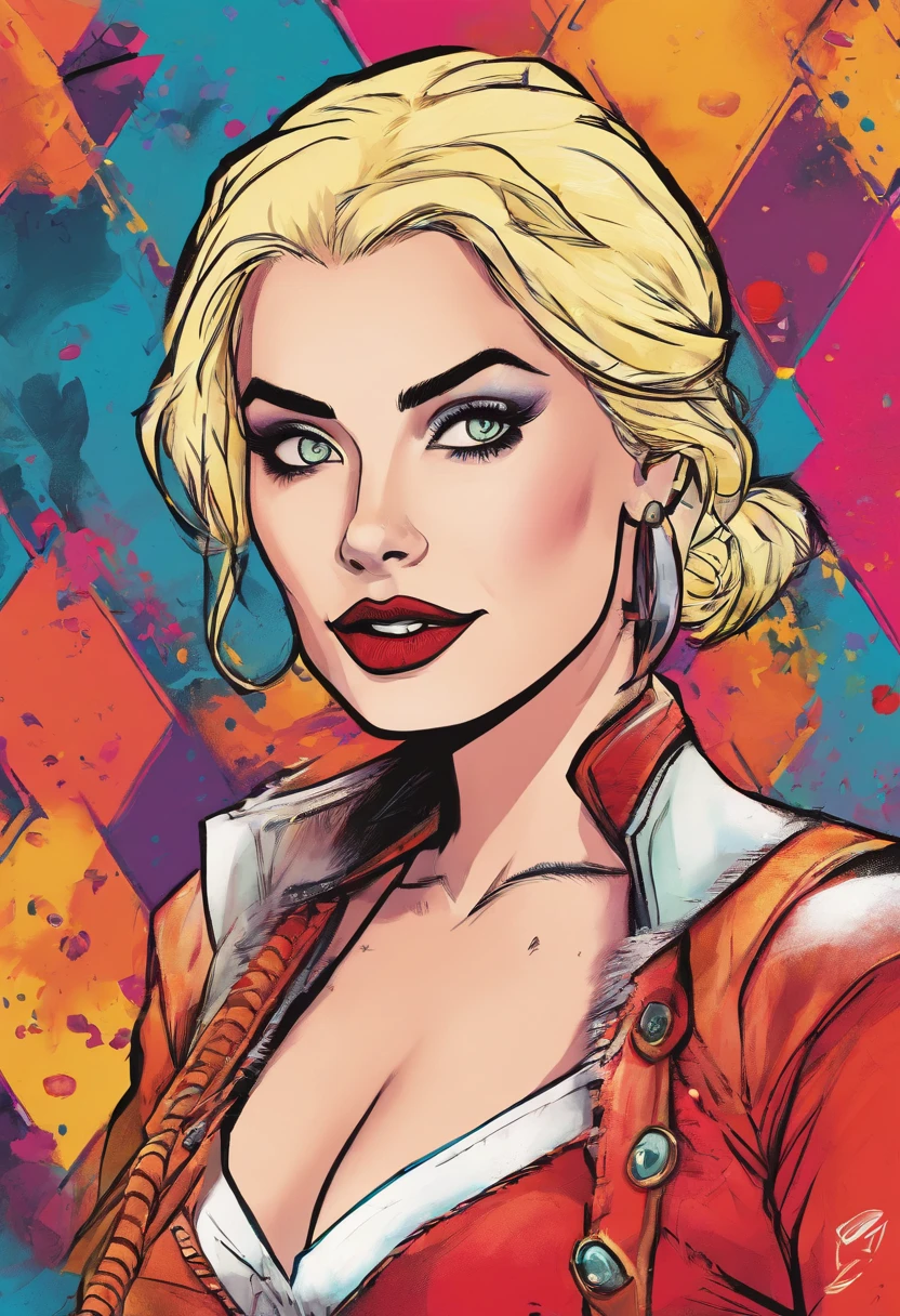 Margot Robbie as Harley Quinn cartoon 