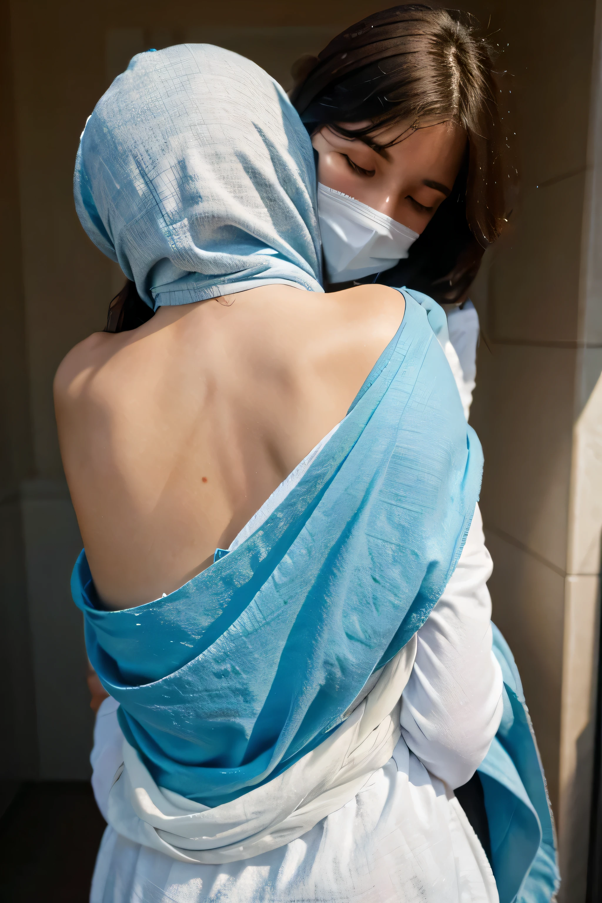cover your face with a cloth, no faces visible