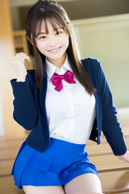 big breasts、girl Uniform、Open、girl、happy atmosphere、looking at the camera、whole body、barefoot