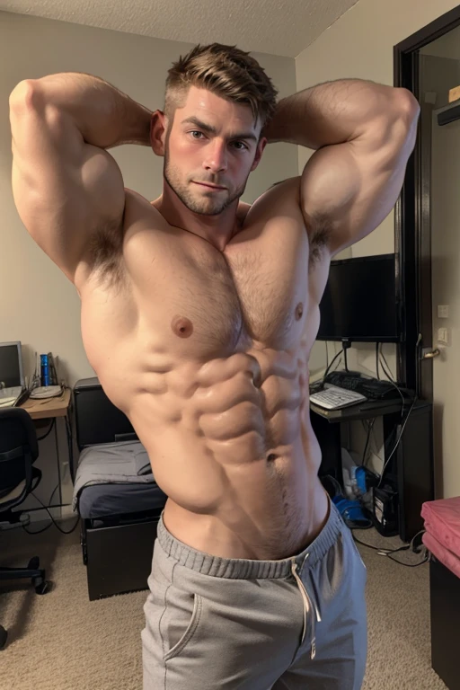 A man in his 50s, with a muscular and attractive body.