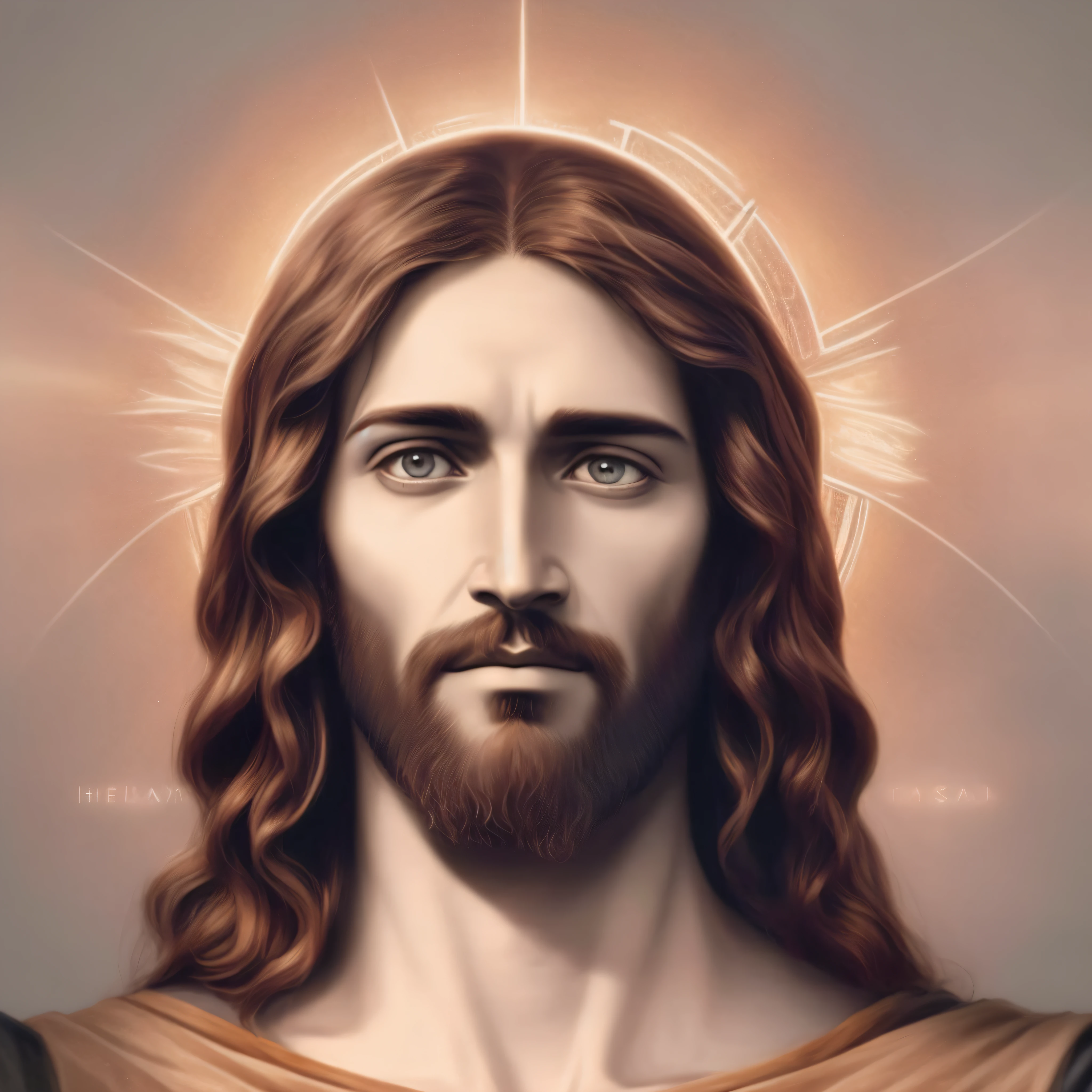 realistic image of Jesus with a halo on his head, JESUS CRISTO, Rosto de Jesus, Portrait of JESUS CRISTO, Jesus Gigachade, Jesus of Nazareth, cyberpunk JESUS CRISTO, O Senhor e Salvador, Christian Art, Jesus, Jesus preto, JESUS CRISTO in Mass Effect, Catholic Religious Art, Jovem Deus Todo-Poderoso, Christian saint, Pintura Religiosa