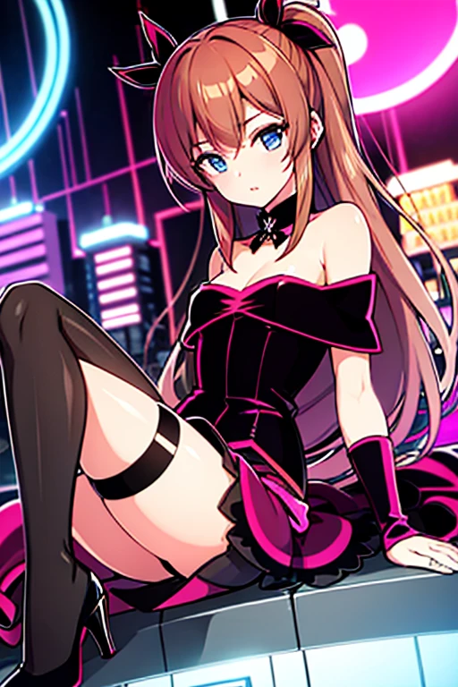 Girl Velvet skirt Heels Night club