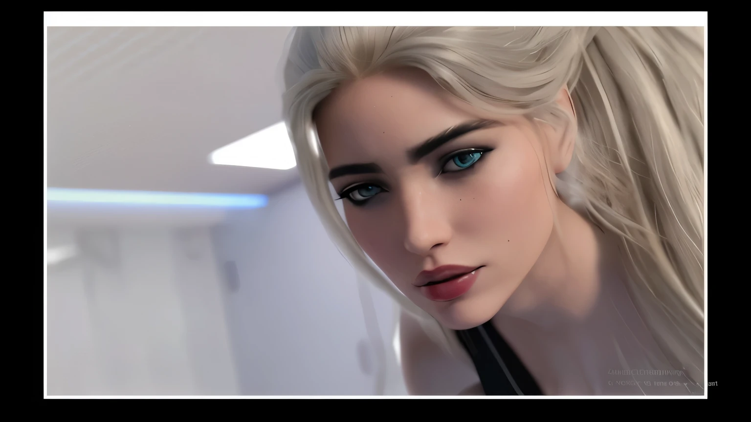 blond woman with long hair and black dress posing for a picture, cinematic realistic portrait, realistic face moody lighting, cinematic bust portrait, [ 4 k photorealism ]!!!, [ 4 k photorealism ]!!, 8 k  lighting, realistic soft lighting, cinematic bust shot, soft portrait shot 8 k, 8k portrait render, cinematic close-up bust shot